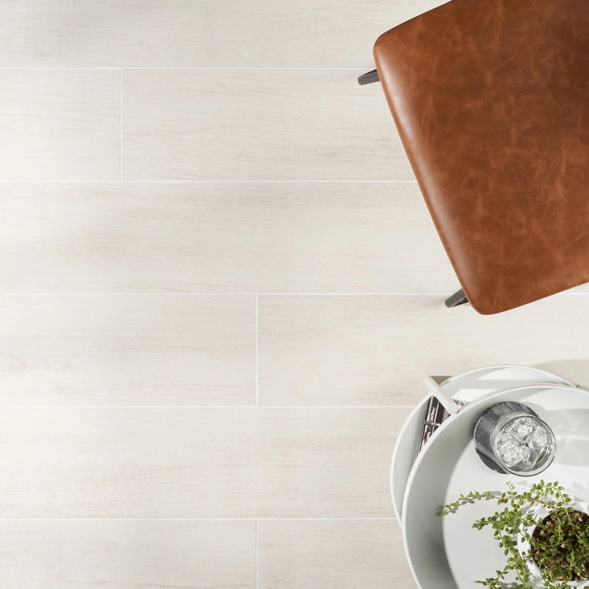 Kenridge White 8x48 Matte Porcelain Tile - Wood Look - Image 5