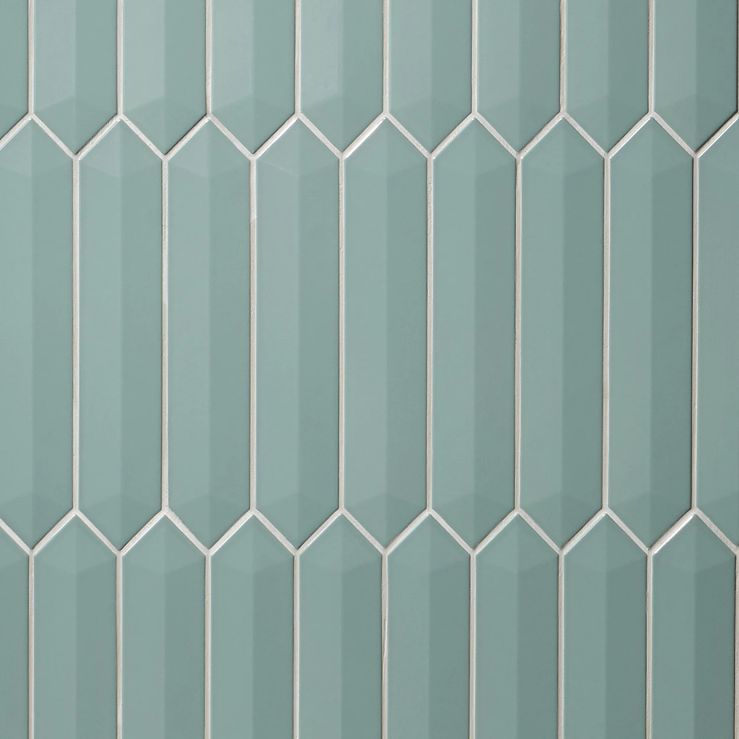 Kent Jade Green 3D Picket Polished Ceramic Wall Tile - Lux Tile - Image 2