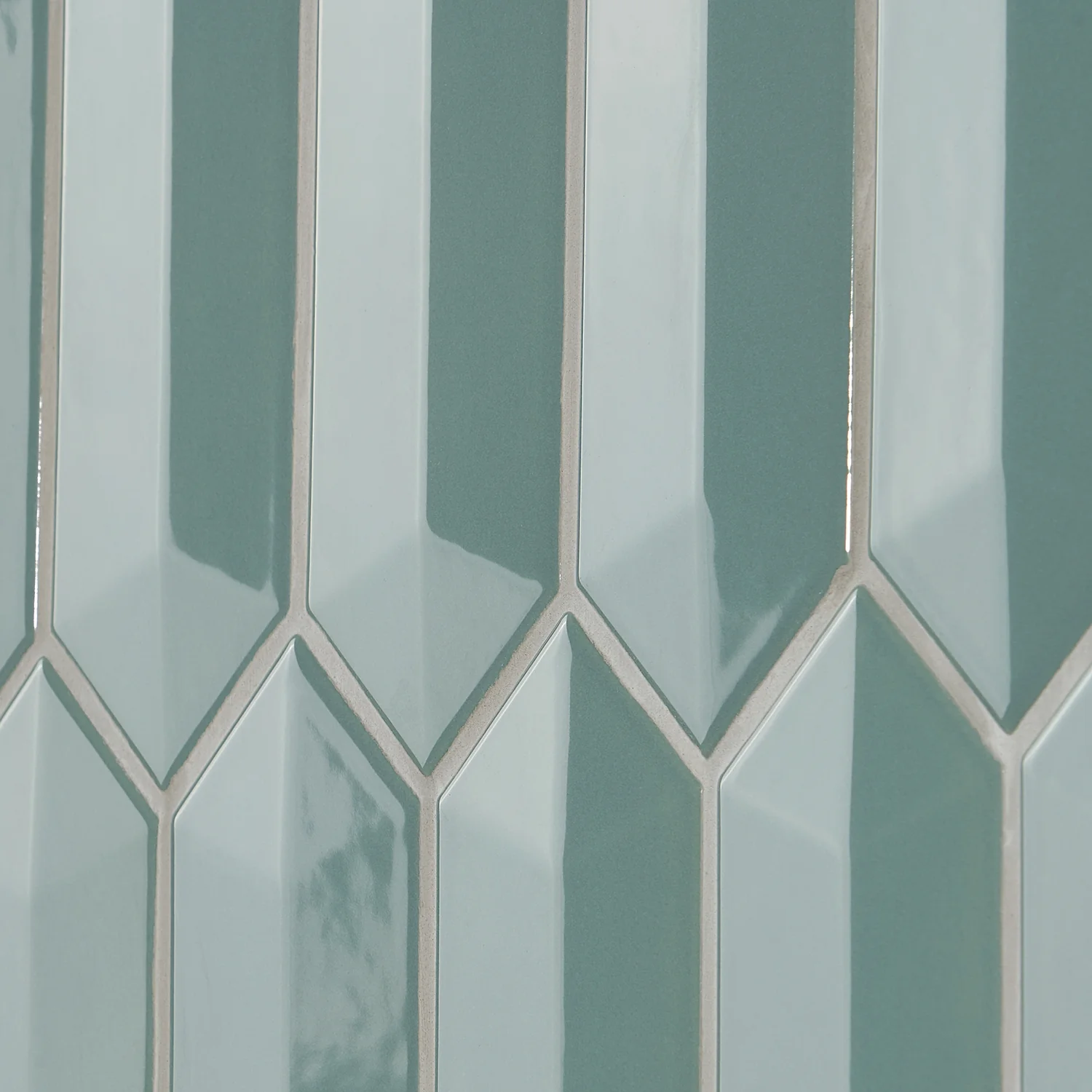 Kent Jade Green 3D Picket Polished Ceramic Wall Tile - Lux Tile - Image 4