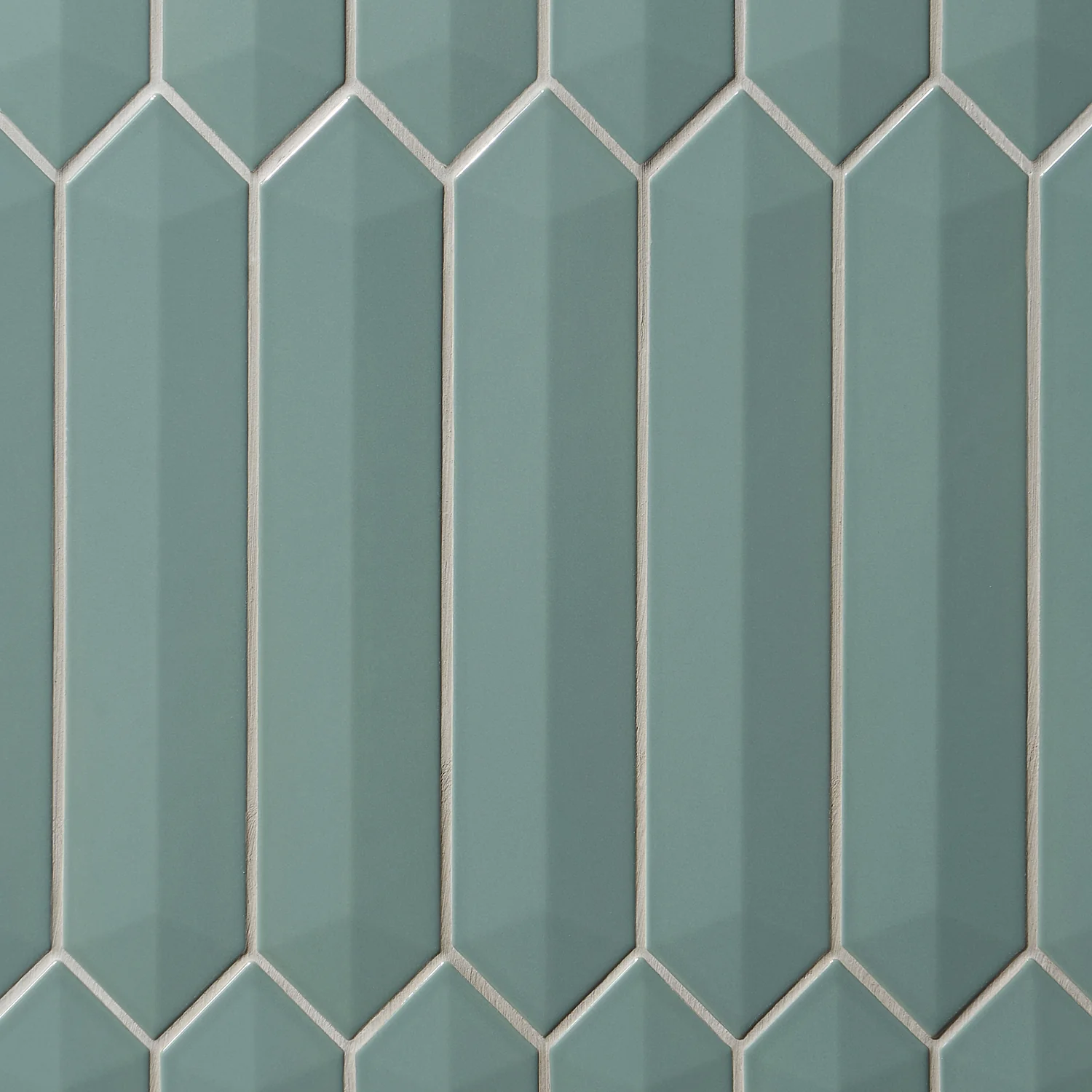Kent Jade Green 3D Picket Polished Ceramic Wall Tile - Lux Tile - Image 6