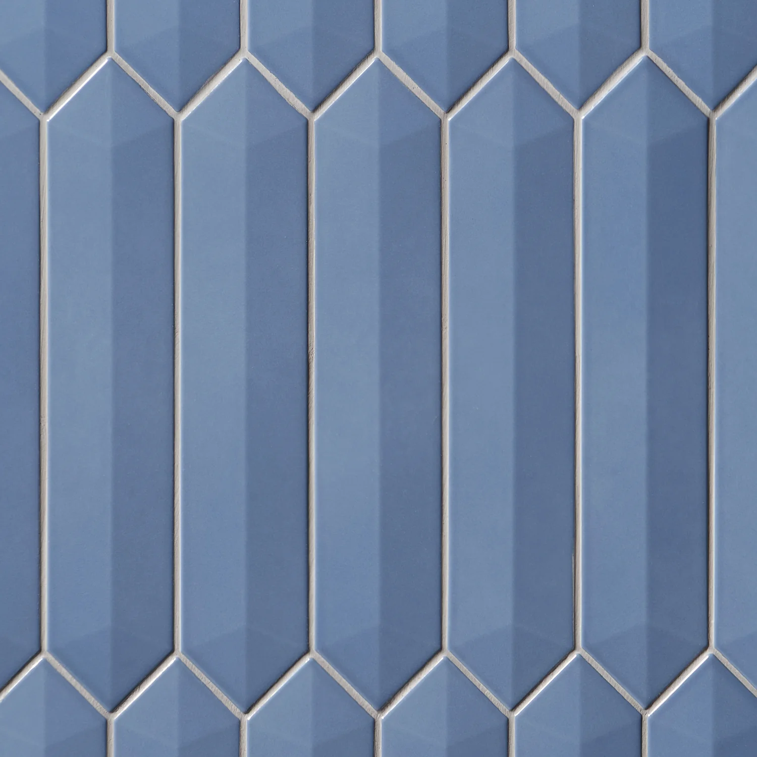 Kent Marine Blue 3D Picket Polished Ceramic Wall Tile - Lux Tile - Image 6