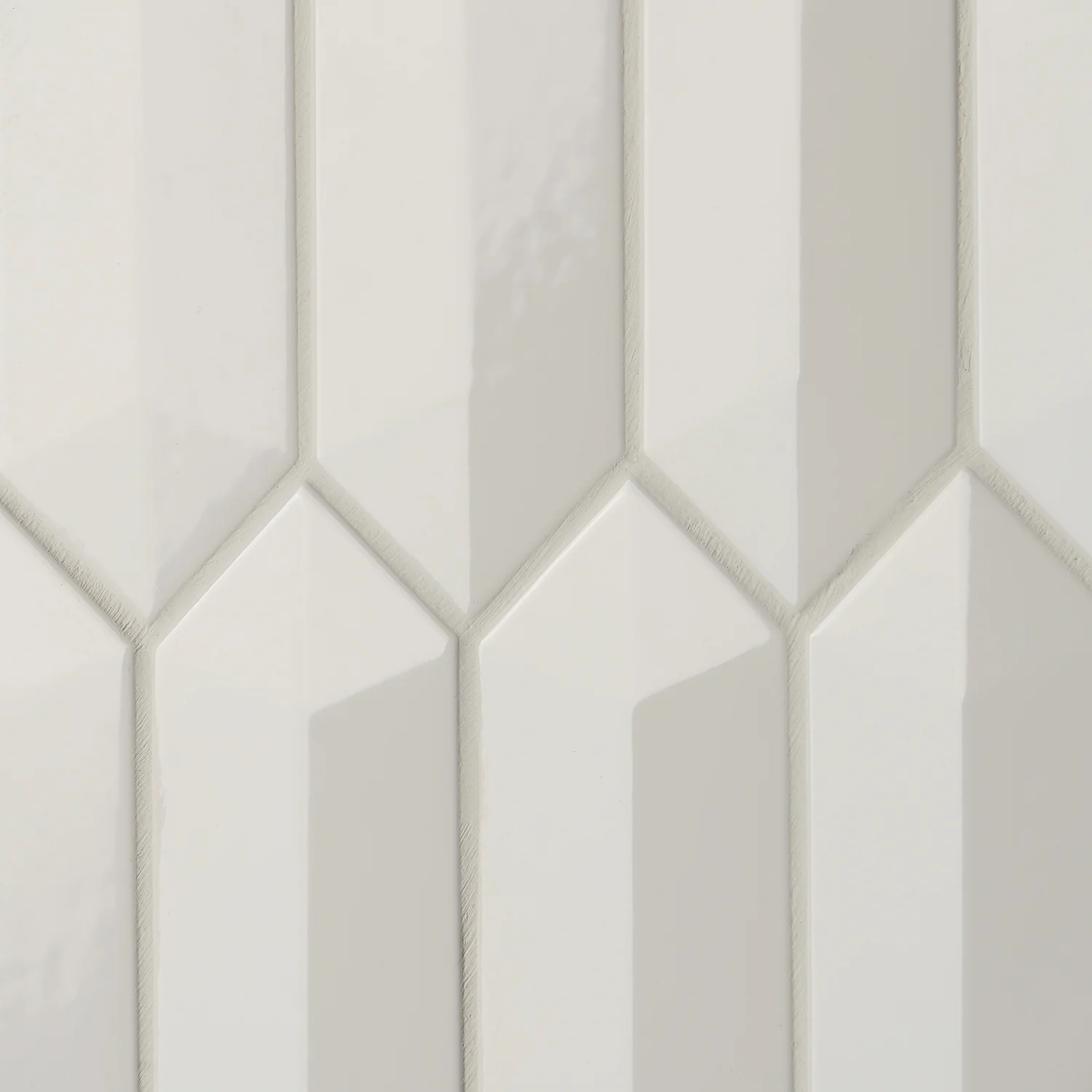 Kent White 3D Picket Polished Ceramic Wall Tile - 2x13 - Image 4