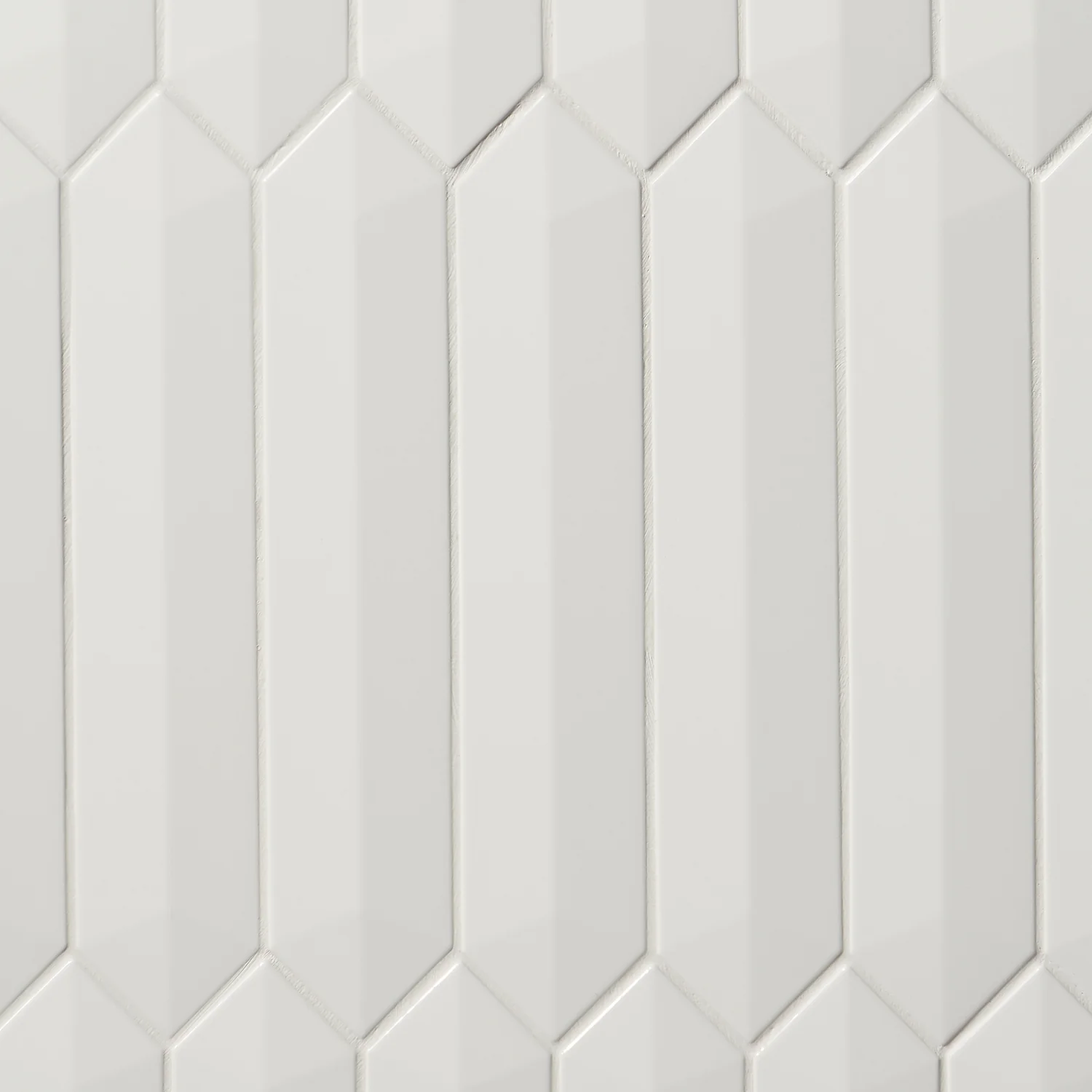Kent White 3D Picket Polished Ceramic Wall Tile - 2x13 - Image 6