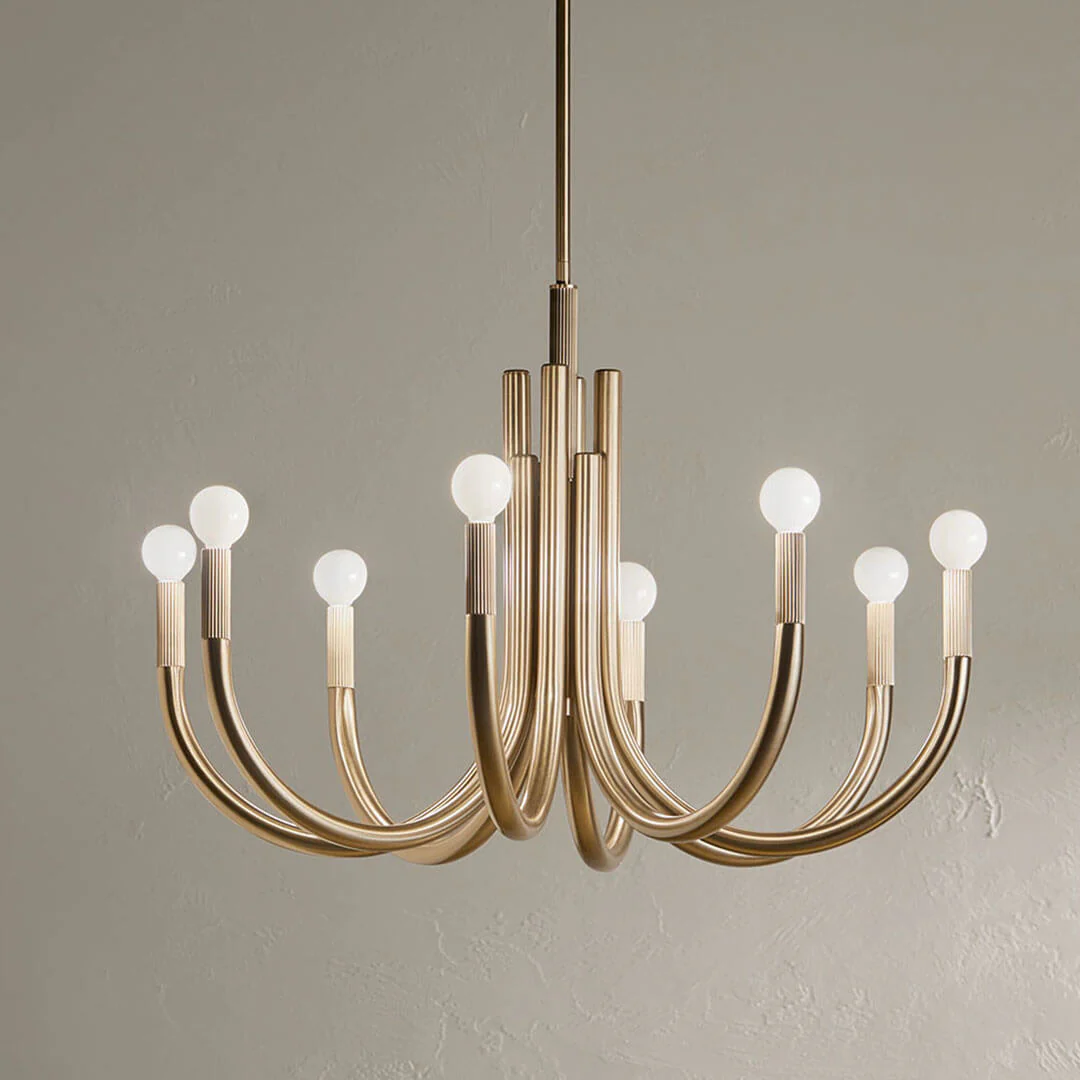 Kichler Odensa 8-Light Champagne Bronze Modern/Contemporary Chandelier, 29.25" Dia