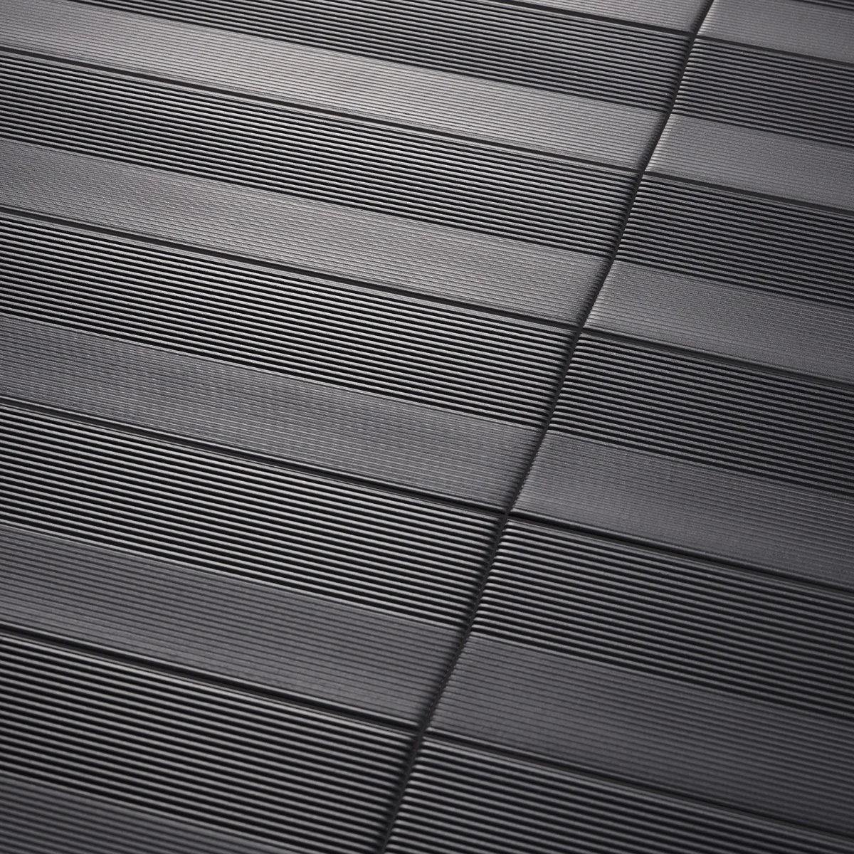 Kinzie Concave Charcoal Black 4x16 3D Matte Ceramic Tile - Image 3