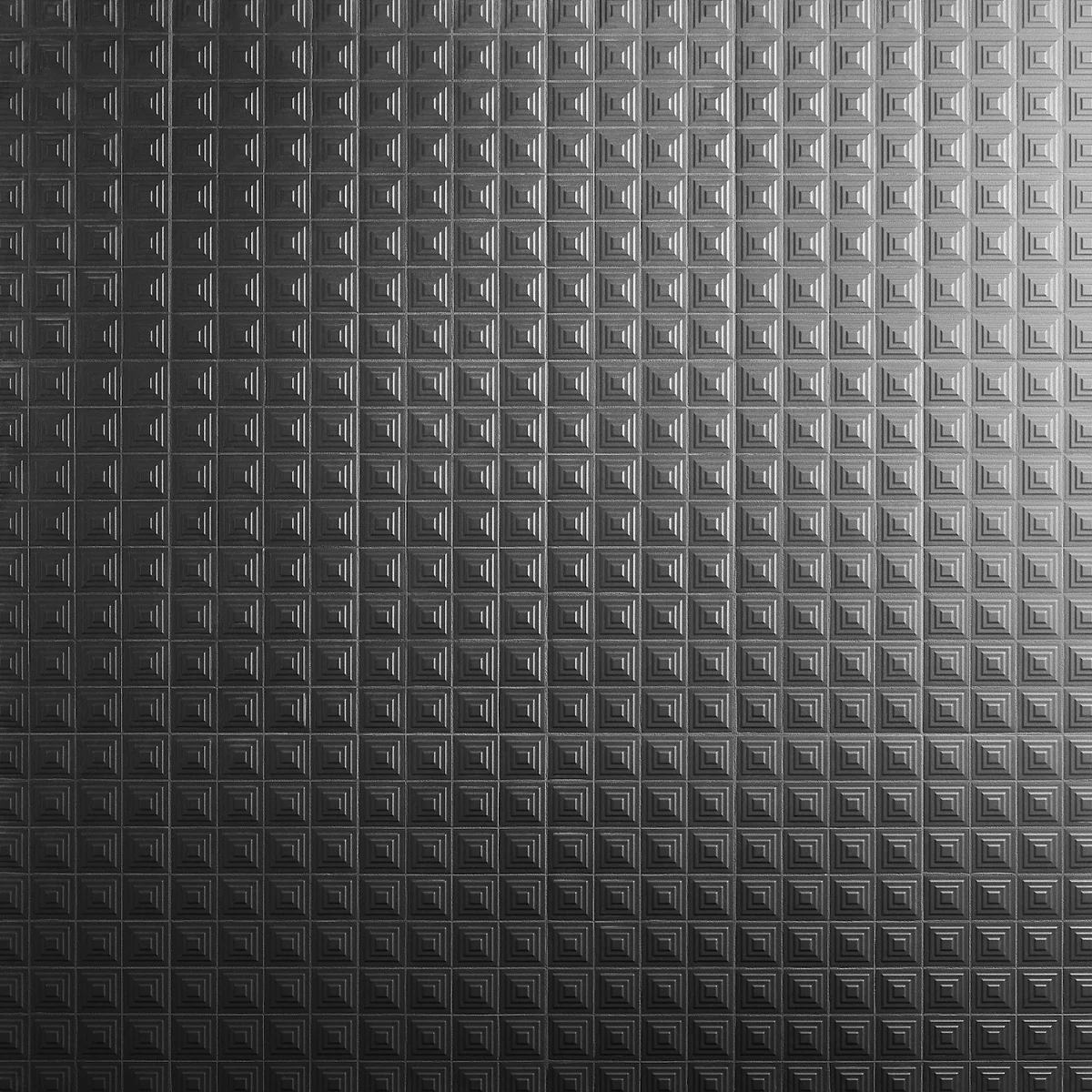 Kinzie Pyramid Charcoal Black 8x16 3D Matte Ceramic Tile by Lux Tile - Image 7