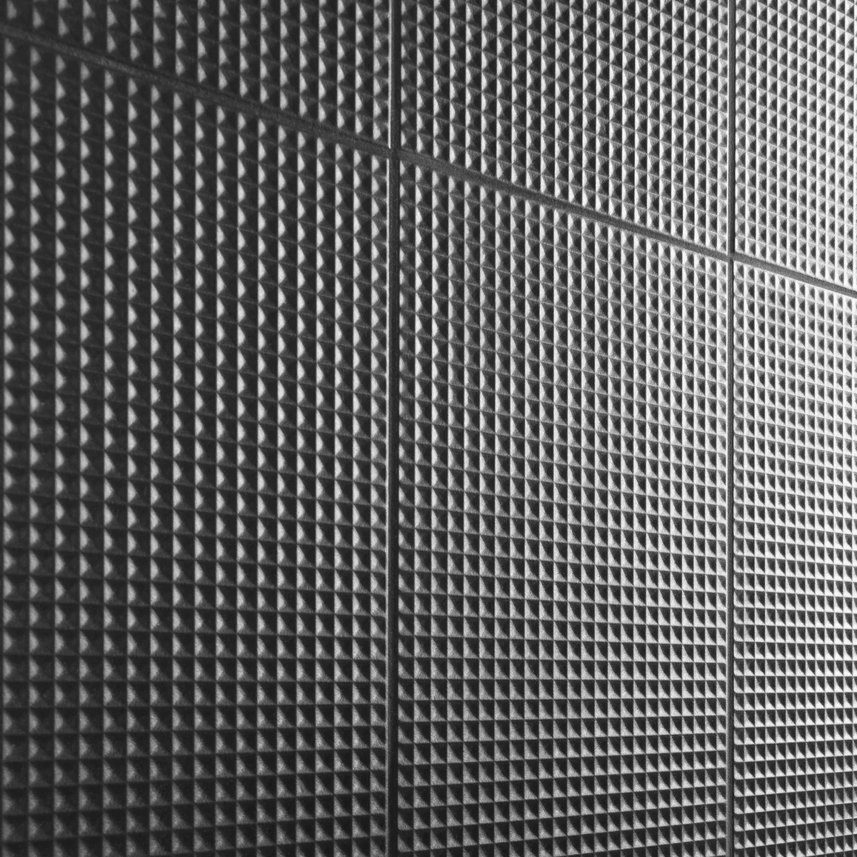 Kinzie Waffle Charcoal Black 8x16 Textured Matte Ceramic Tile by Lux Tile - Image 6