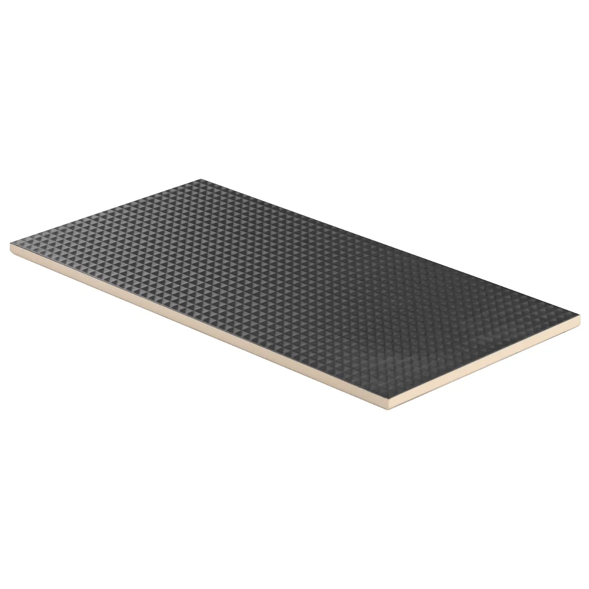 Kinzie Waffle Charcoal Black 8x16 Textured Matte Ceramic Tile by Lux Tile - Image 8