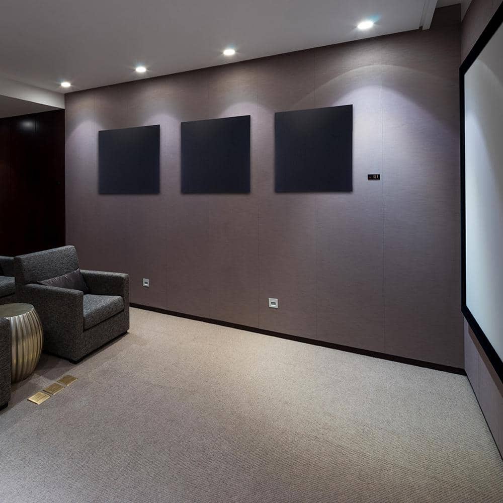 Knauf Insulation R-1.11 Black Acoustic Faced Panel Sound Absorbing Fabric Square 1" x 24" x 24" - Image 5