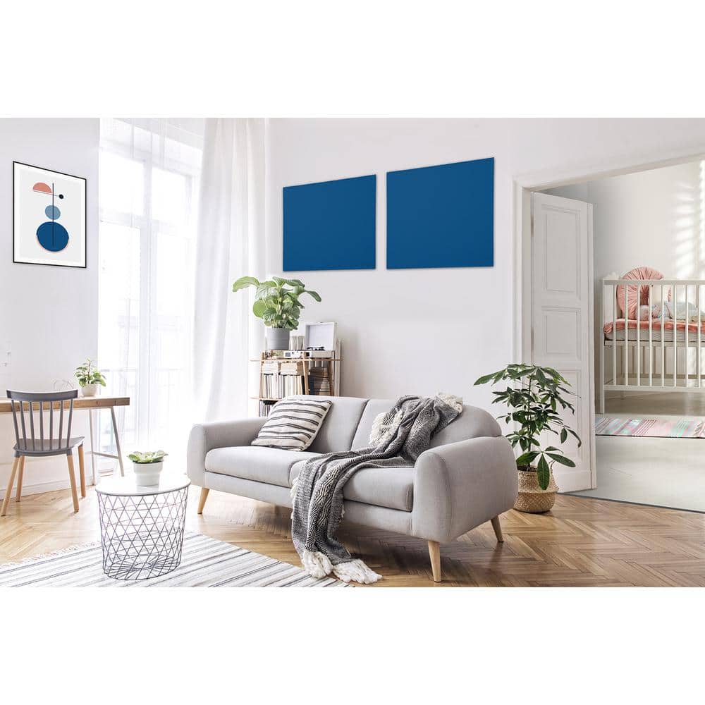 Knauf Insulation Blue Acoustic Faced Fabric Panel, Sound-Absorbing, 1 in. x 24 in. x 24 in., R-1.11 - Image 5
