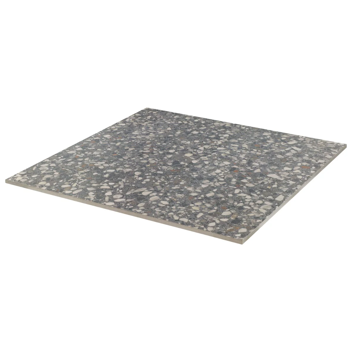 Kobe Flakes Charcoal Gray 24x24 Terrazzo Look Matte Porcelain Tile - Image 8