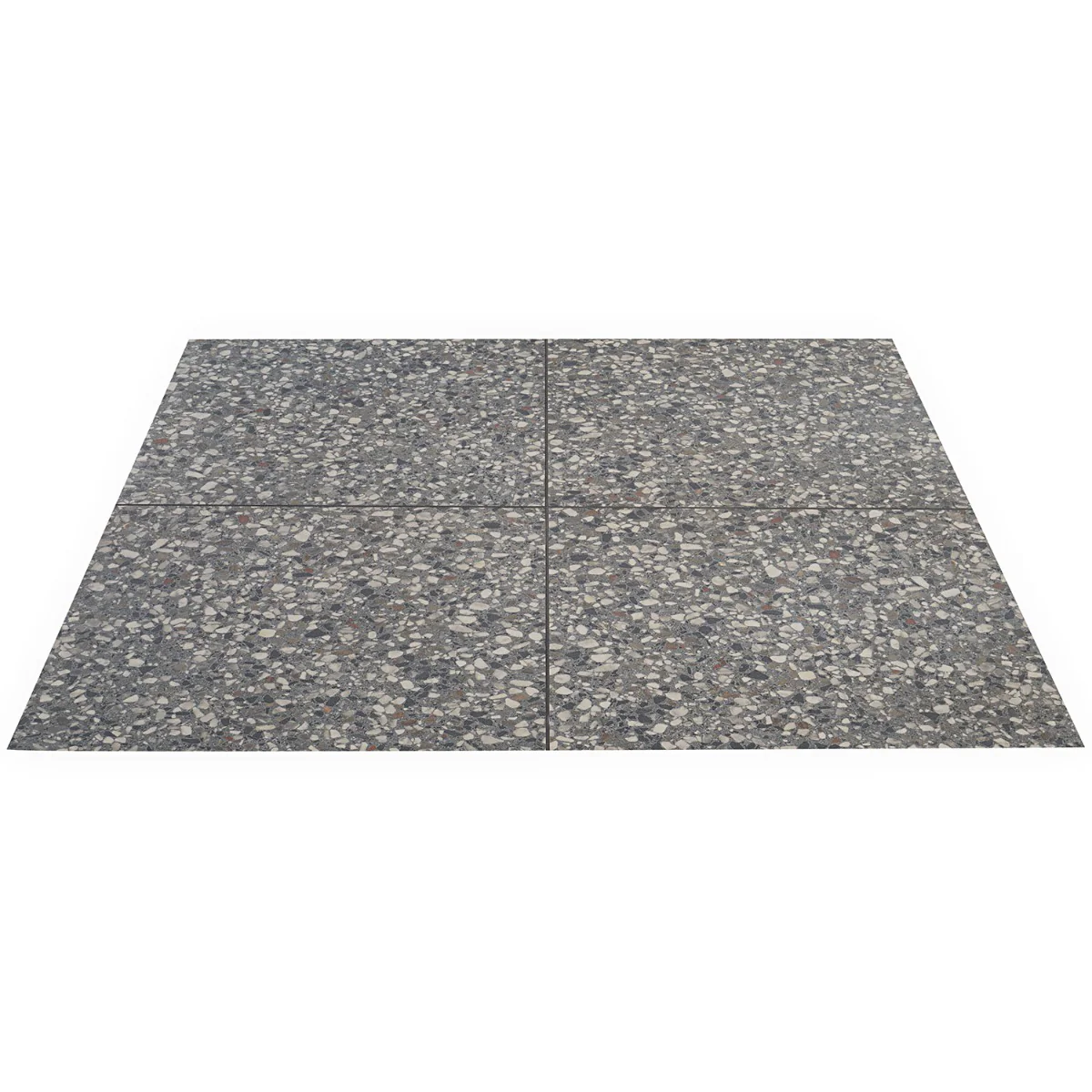 Kobe Flakes Charcoal Gray 24x24 Terrazzo Look Matte Porcelain Tile - Image 9