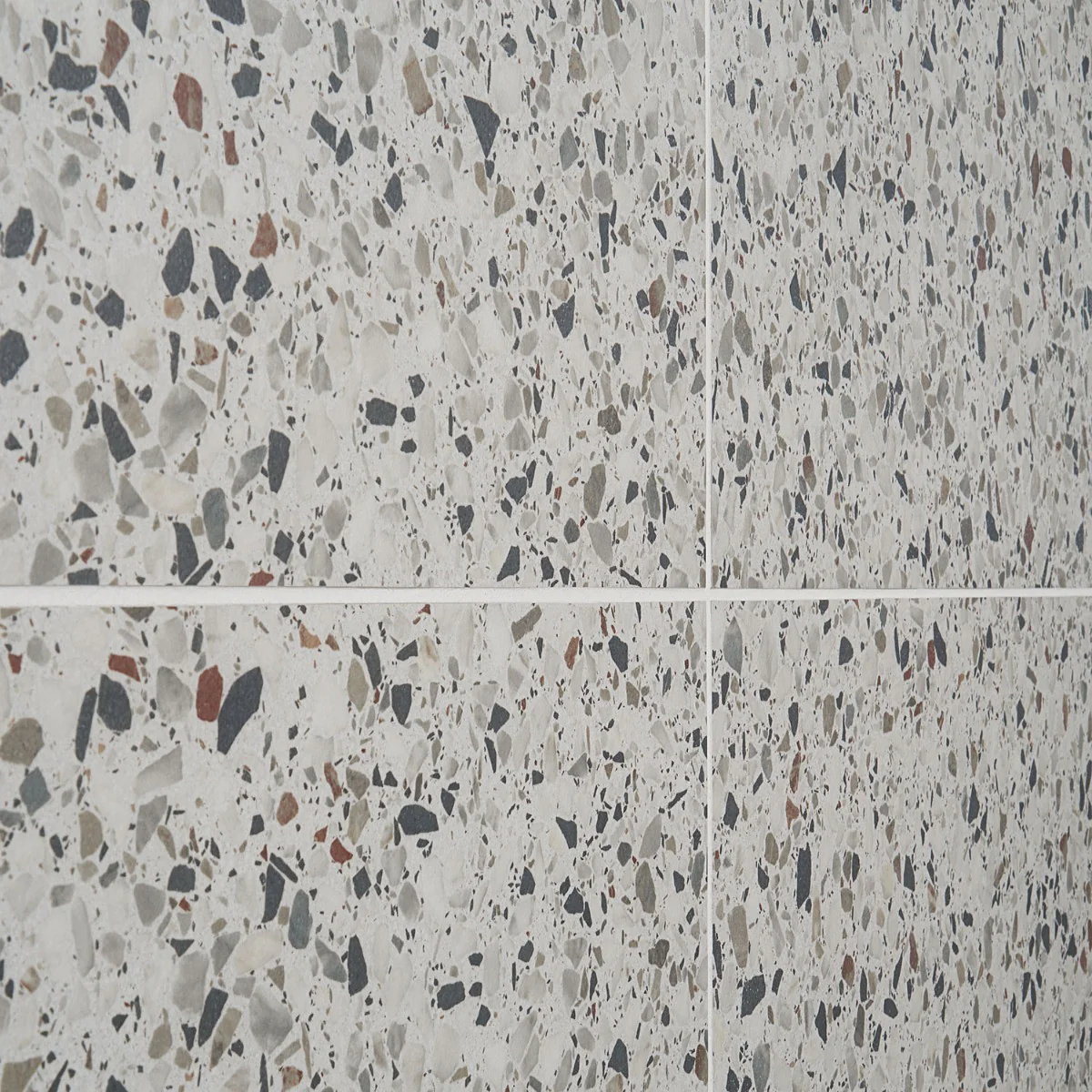 Kobe Flakes Ice White 24x24 Terrazzo Look Matte Porcelain Tile - Image 5