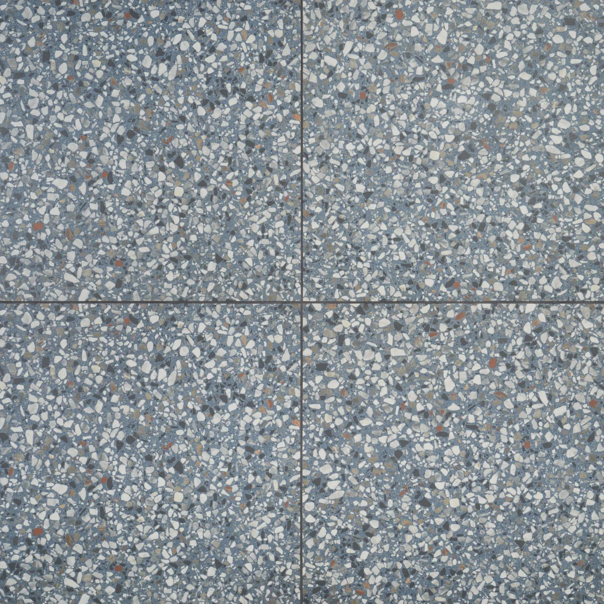 Kobe Flakes Ocean Blue 24x24 Terrazzo Look Matte Porcelain Tile - Lux Tile - Image 3
