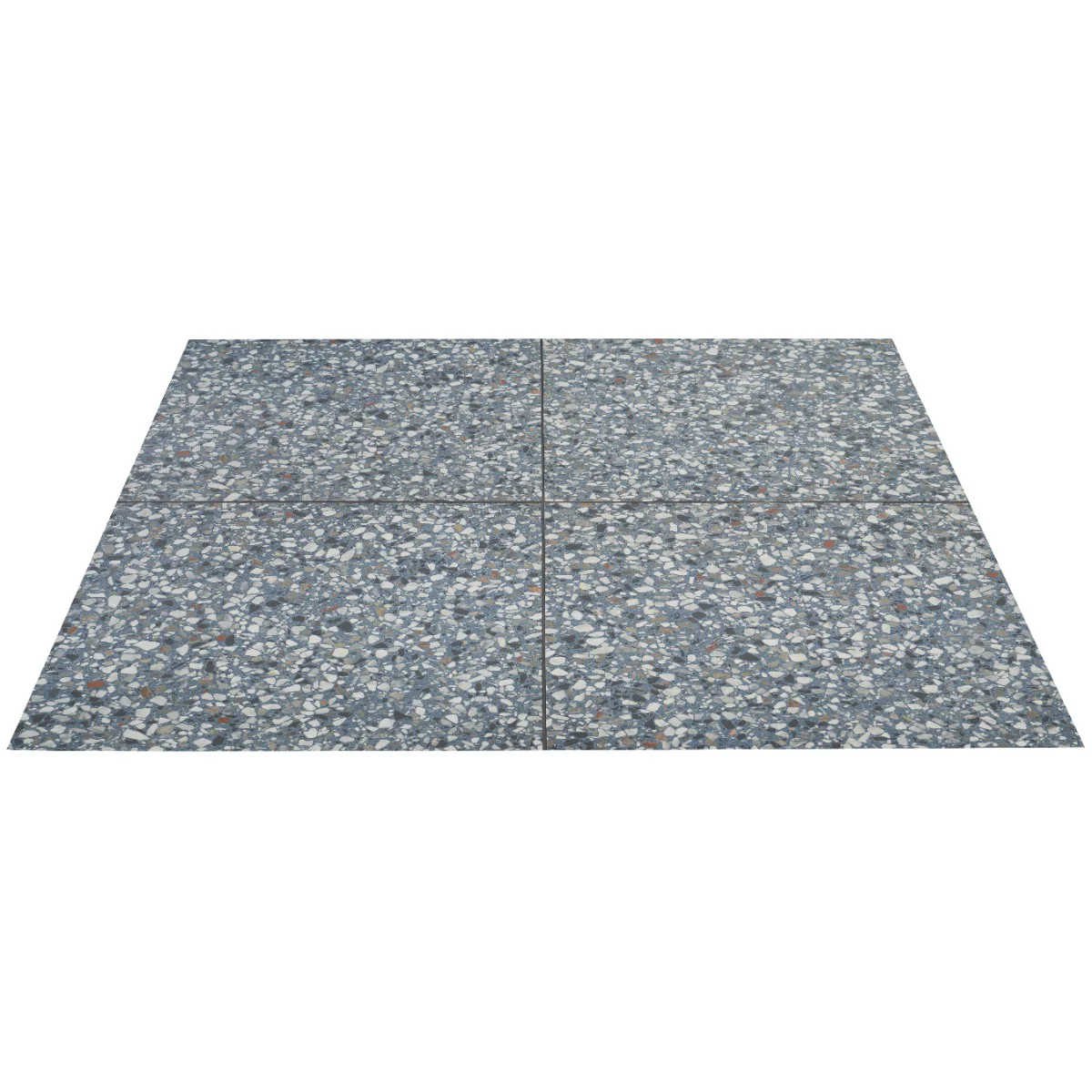 Kobe Flakes Ocean Blue 24x24 Terrazzo Look Matte Porcelain Tile - Lux Tile - Image 9