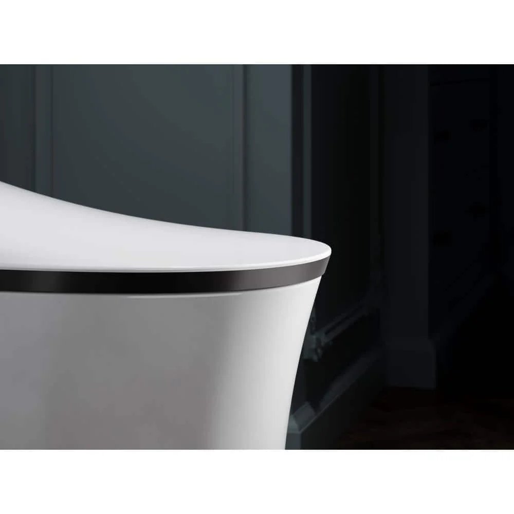 KOHLER Eir Smart Bidet Toilet Matte Black/White 0.8/1.0 GPF - Image 3