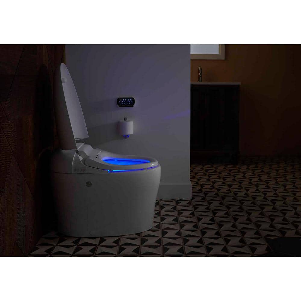 KOHLER Karing Intelligent Smart Toilet with Built-In Bidet and Auto Open - White - Image 7