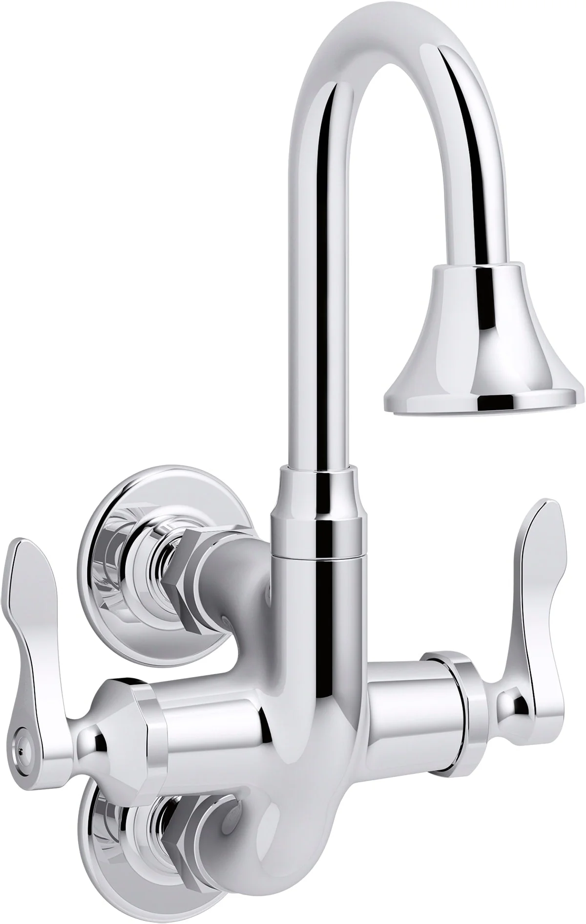 KOHLER Triton Bowe Cannock 2-Handle Wall-Mount Utility Faucet - Polished Chrome