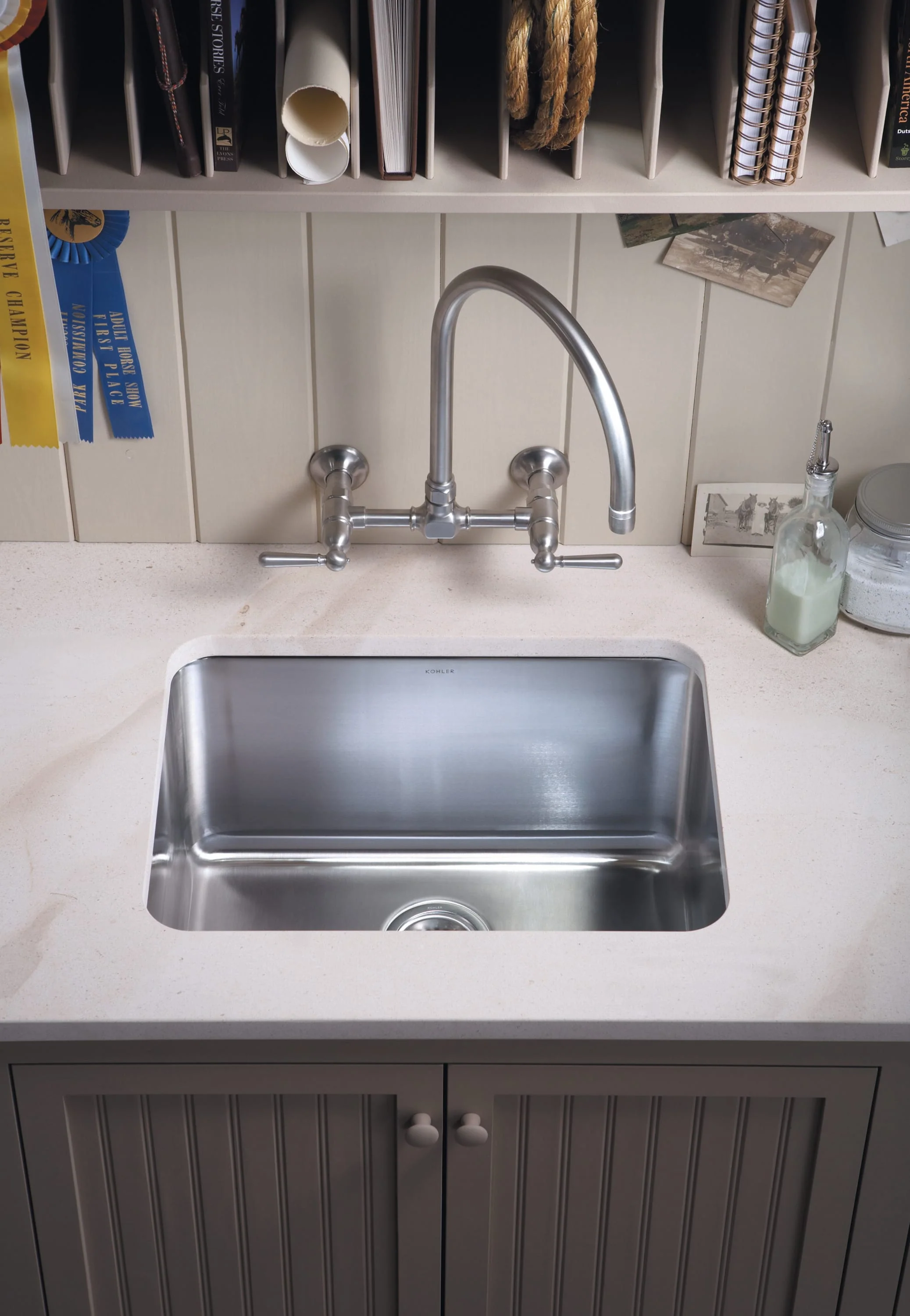 KOHLER Undertone Stainless Steel Undermount Laundry Sink - 17.5" x 23" - Image 3