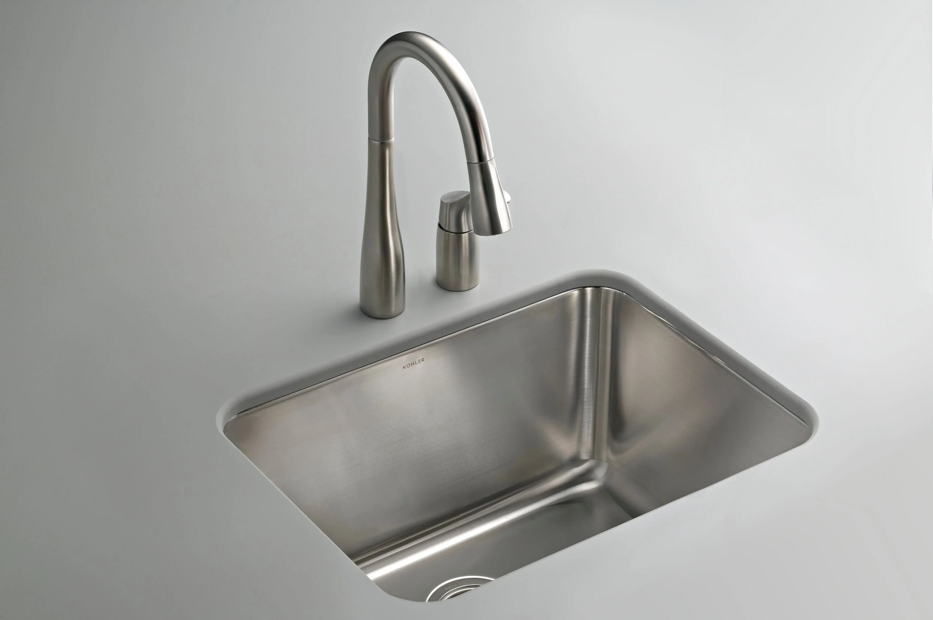 KOHLER Undertone Stainless Steel Undermount Laundry Sink - 17.5" x 23" - Image 4