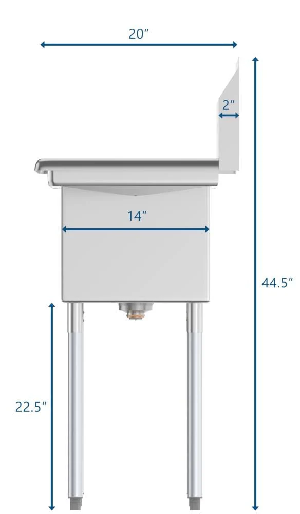 KoolMore Stainless Steel 3-Basin Utility Tub with Drain - Image 10