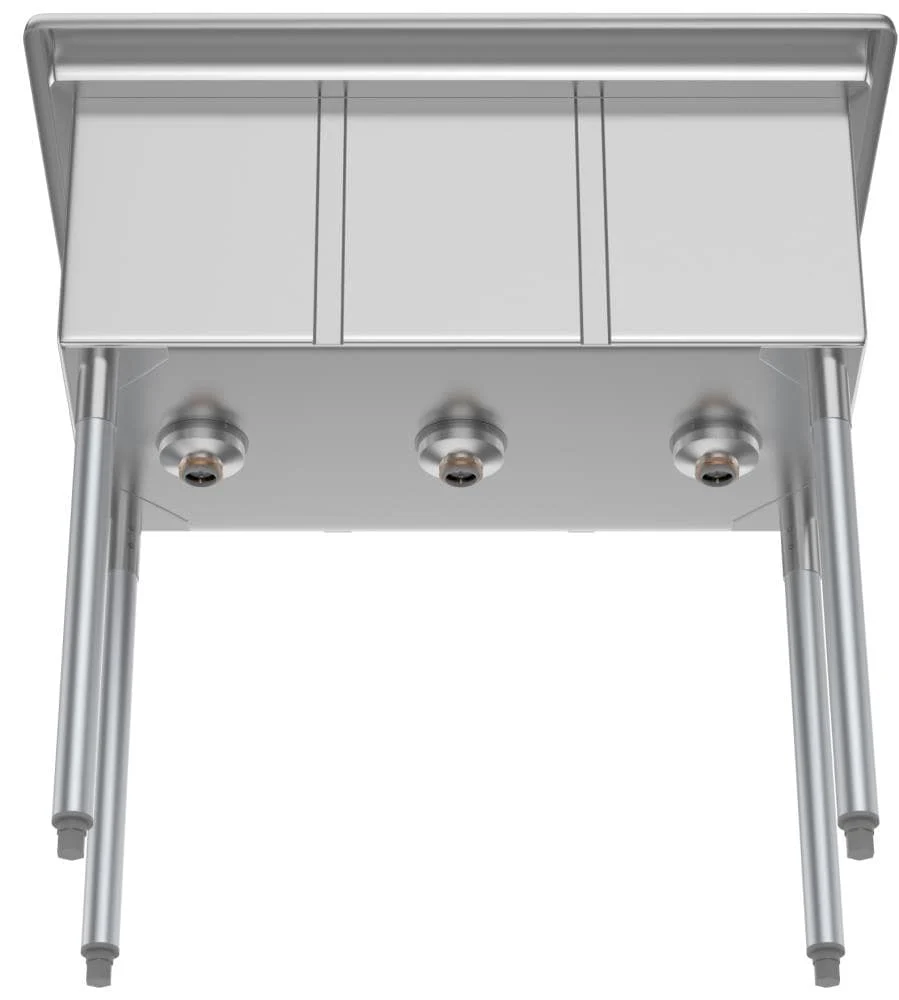 KoolMore Stainless Steel 3-Basin Utility Tub with Drain - Image 8