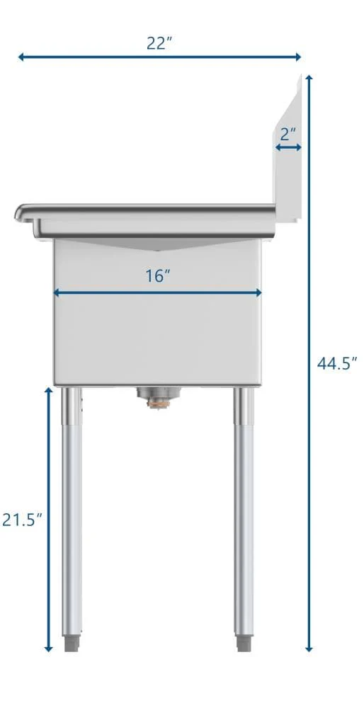 KoolMore Stainless Steel 2-Basin Freestanding Utility Tub with Drain - Image 11