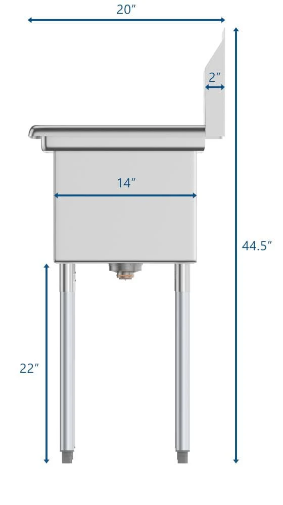 KoolMore 3-Basin Stainless Steel Utility Tub with Drain - Image 4