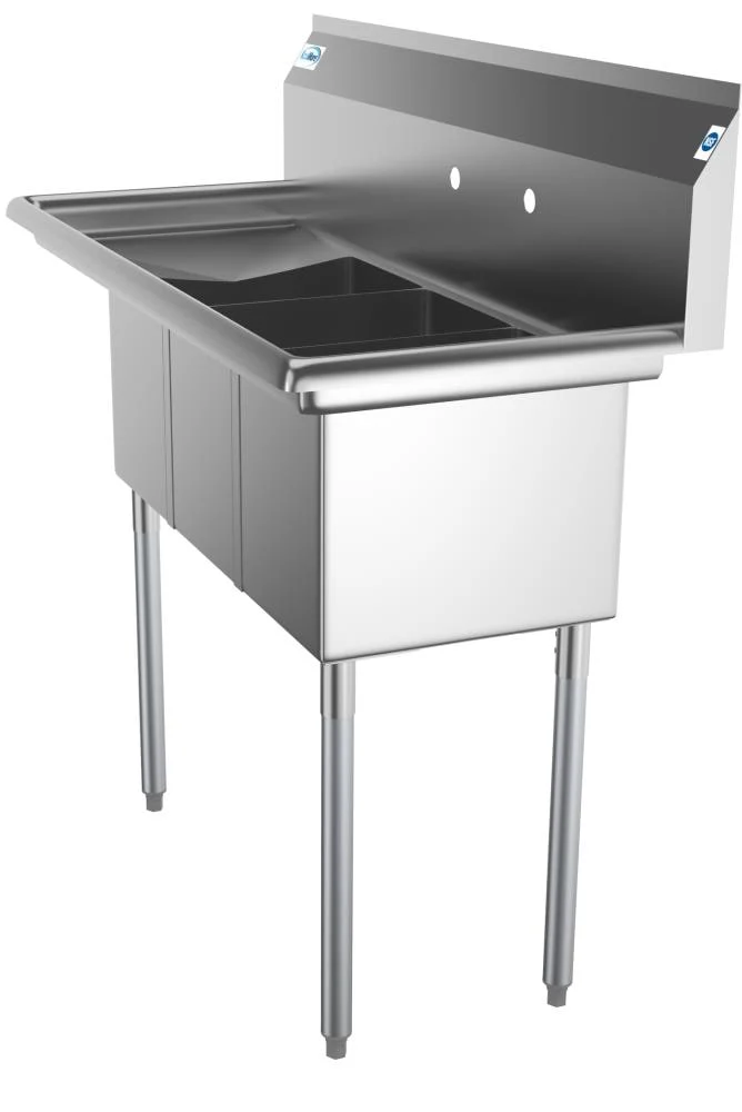 KoolMore 3-Basin Stainless Steel Utility Tub with Drain - Image 6