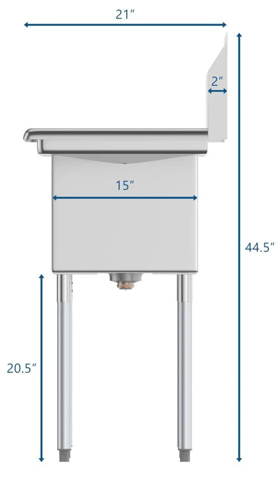 KoolMore Stainless Steel 3-Basin Utility Tub with Drain - Image 10