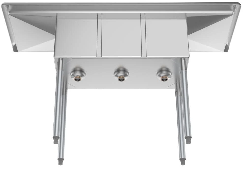 KoolMore Stainless Steel 3-Basin Utility Tub with Drain - Image 6