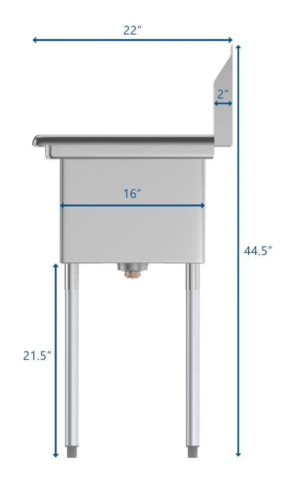 KoolMore Stainless Steel Freestanding Utility Tub with Drain - 22x29 inch - Image 10