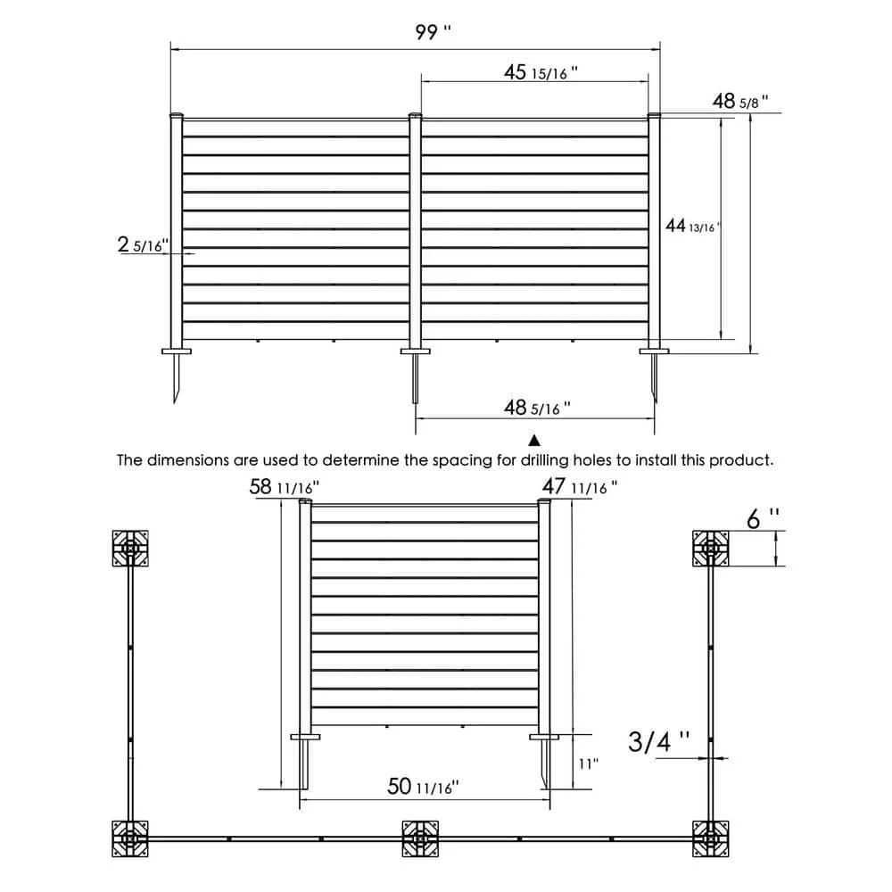 KOZYARD 4 ft. W x 4.17 ft. H White Vinyl Outdoor Privacy Screens Kit - Image 7