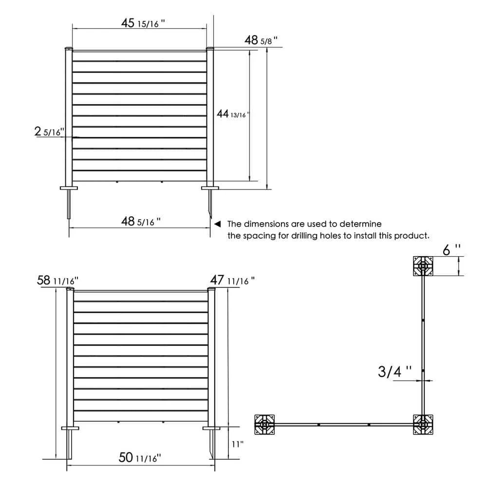 KOZYARD Outdoor Privacy Screens: 4.17 ft. W x 4.0 ft. H Vinyl Fence Panels for AC & Trash Storage - Image 7