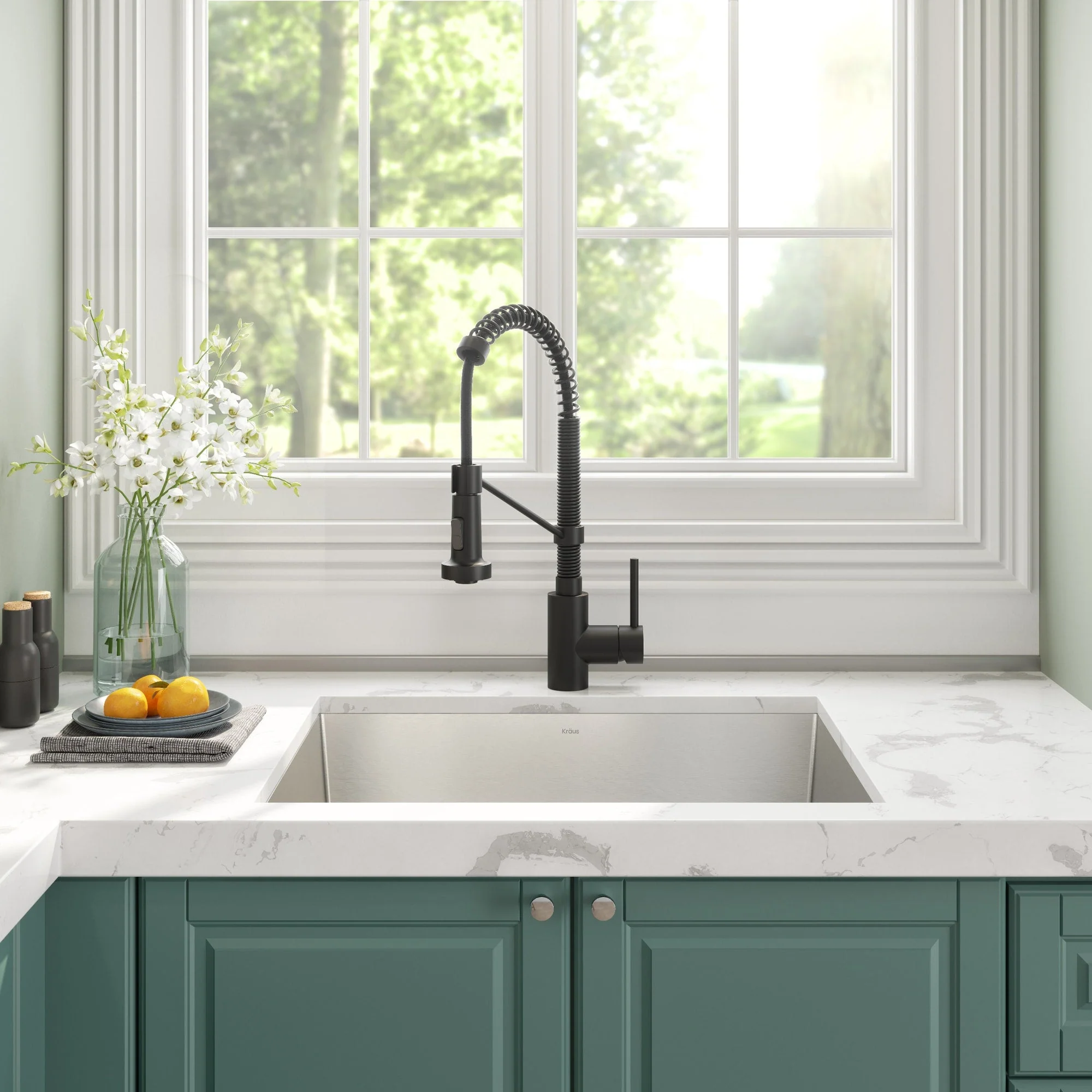 Kraus 18.5" x 24" Stainless Steel Undermount Laundry Sink with Faucet - Image 4