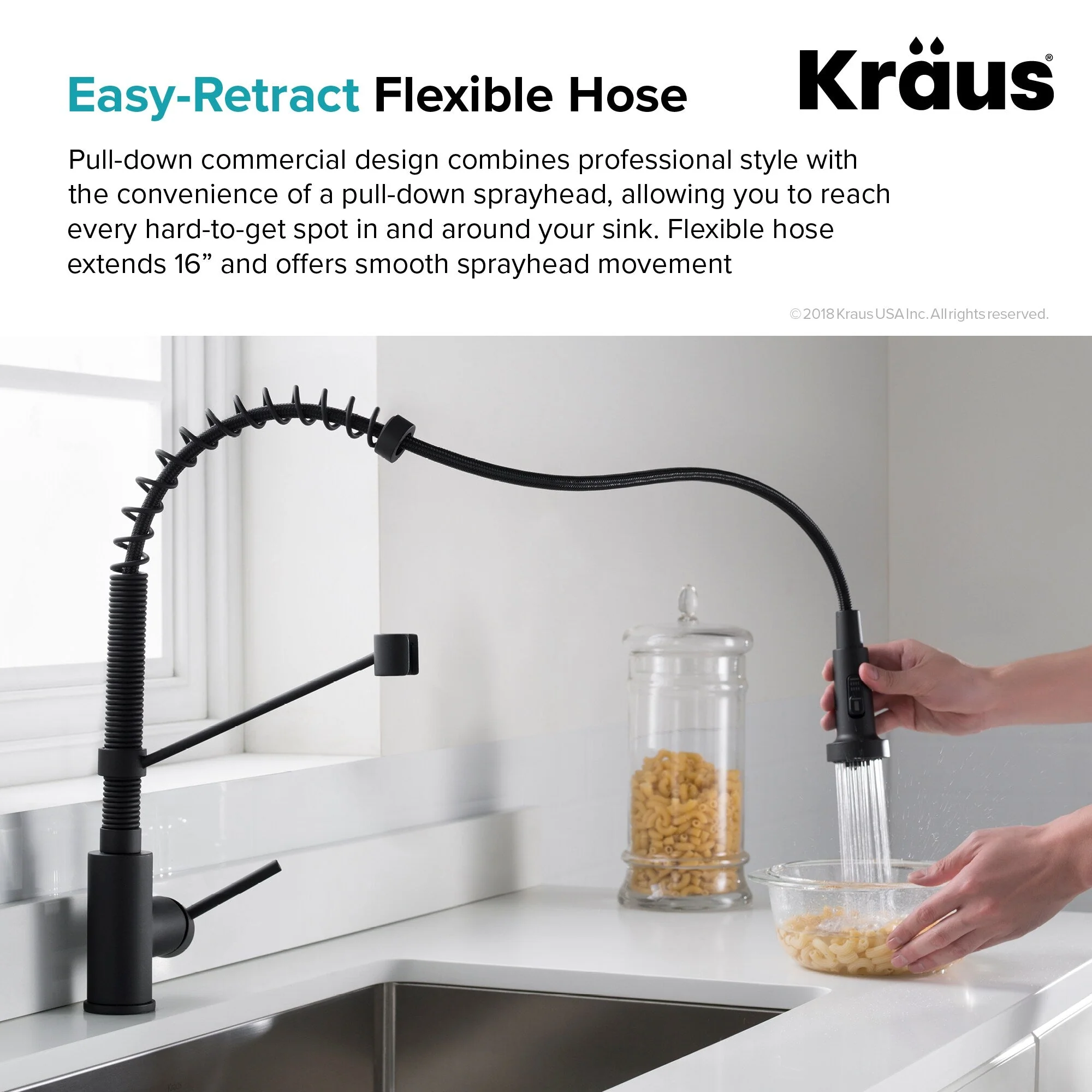 Kraus 18.5" x 24" Stainless Steel Undermount Laundry Sink with Faucet - Image 5