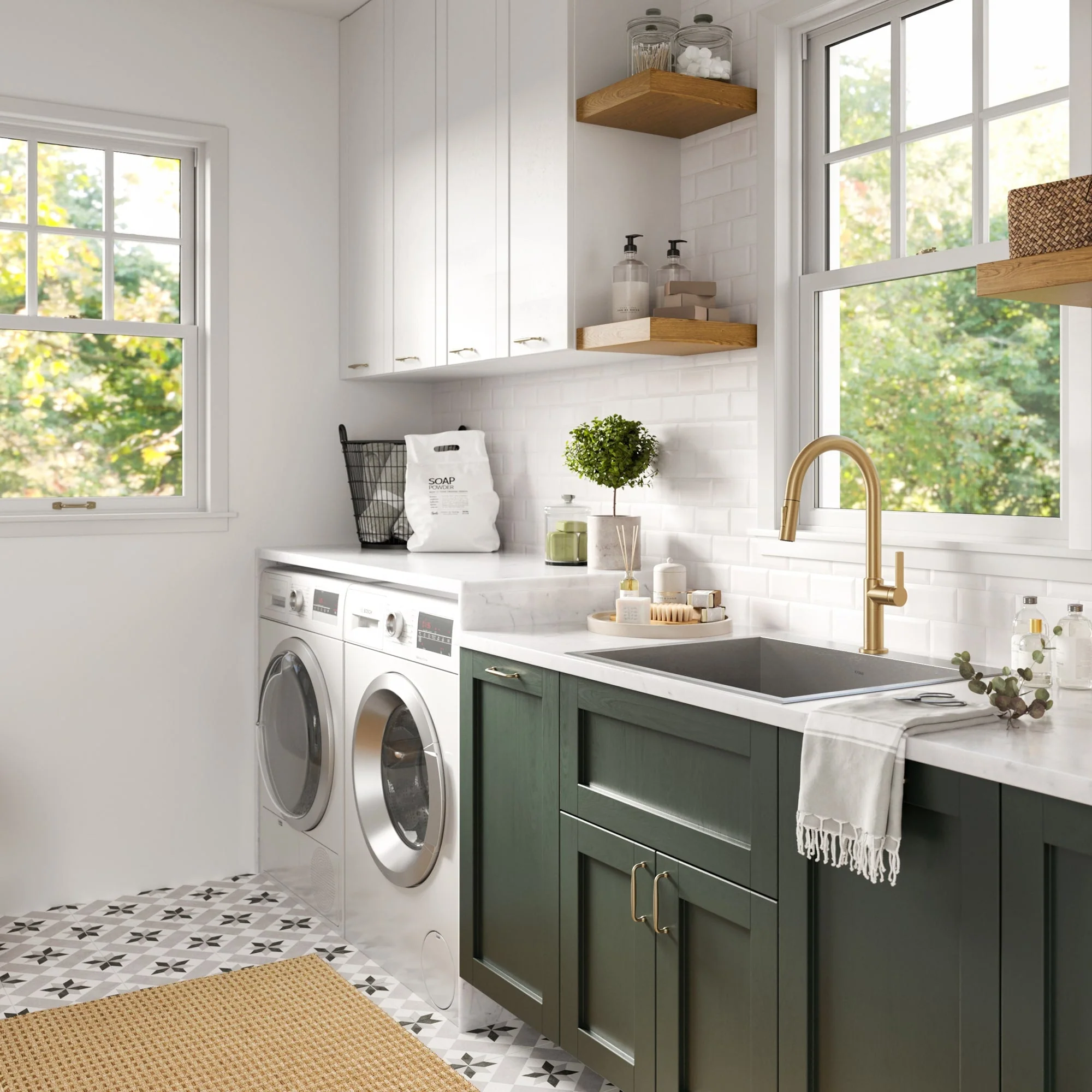 Kraus 22x25 Inch Stainless Steel Drop-In Laundry Sink with Drain - Image 10