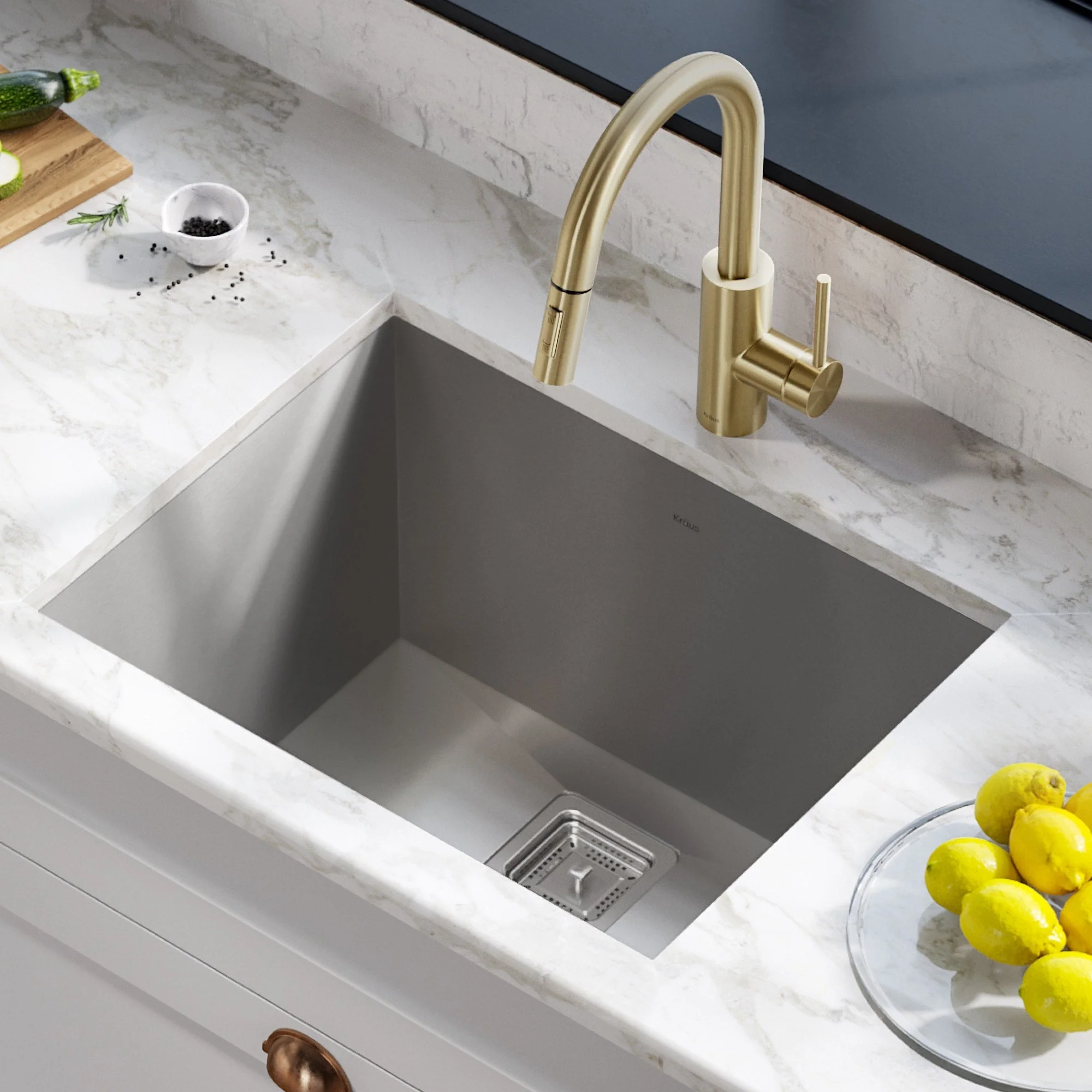 Kraus Stainless Steel Undermount Laundry Sink 18.5" x 24"