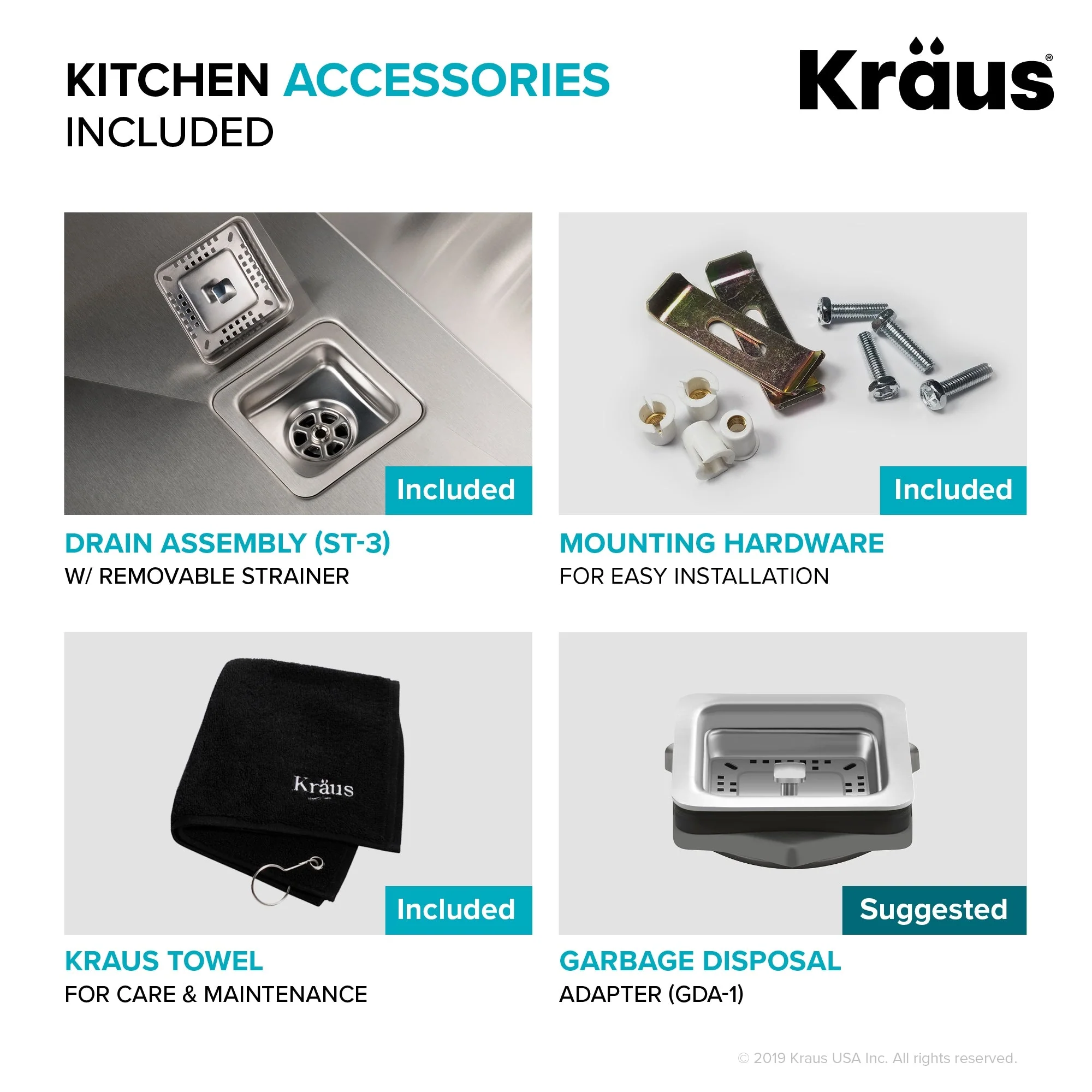 Kraus Stainless Steel Undermount Laundry Sink 18.5" x 24" - Image 10
