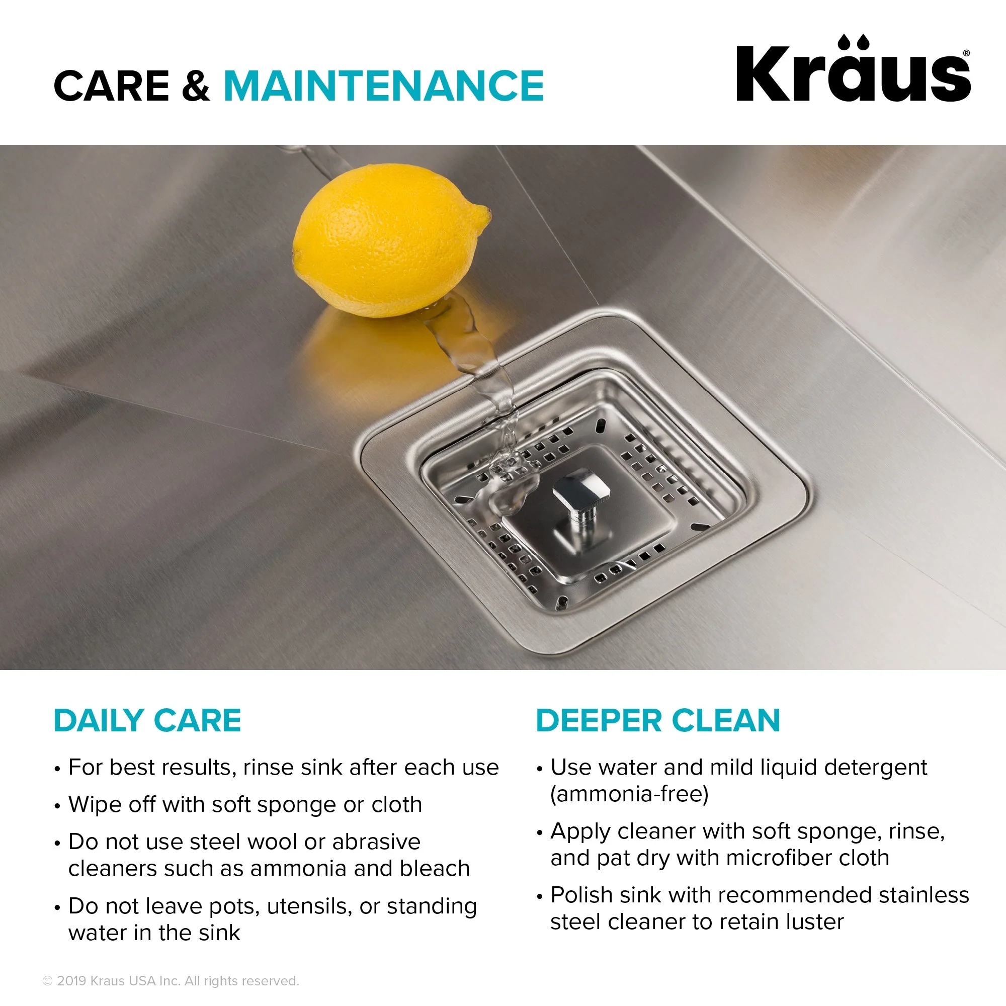 Kraus Stainless Steel Undermount Laundry Sink 18.5" x 24" - Image 12