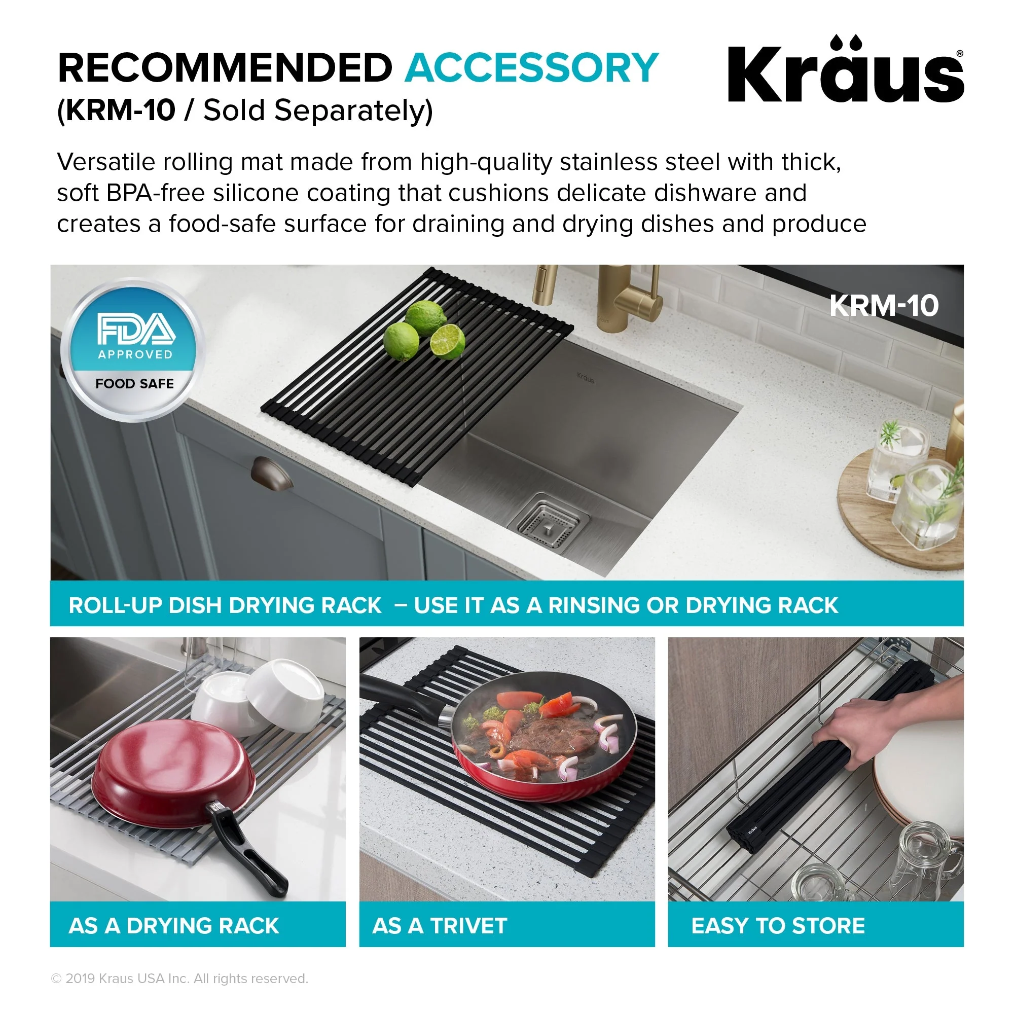 Kraus Stainless Steel Undermount Laundry Sink 18.5" x 24" - Image 9