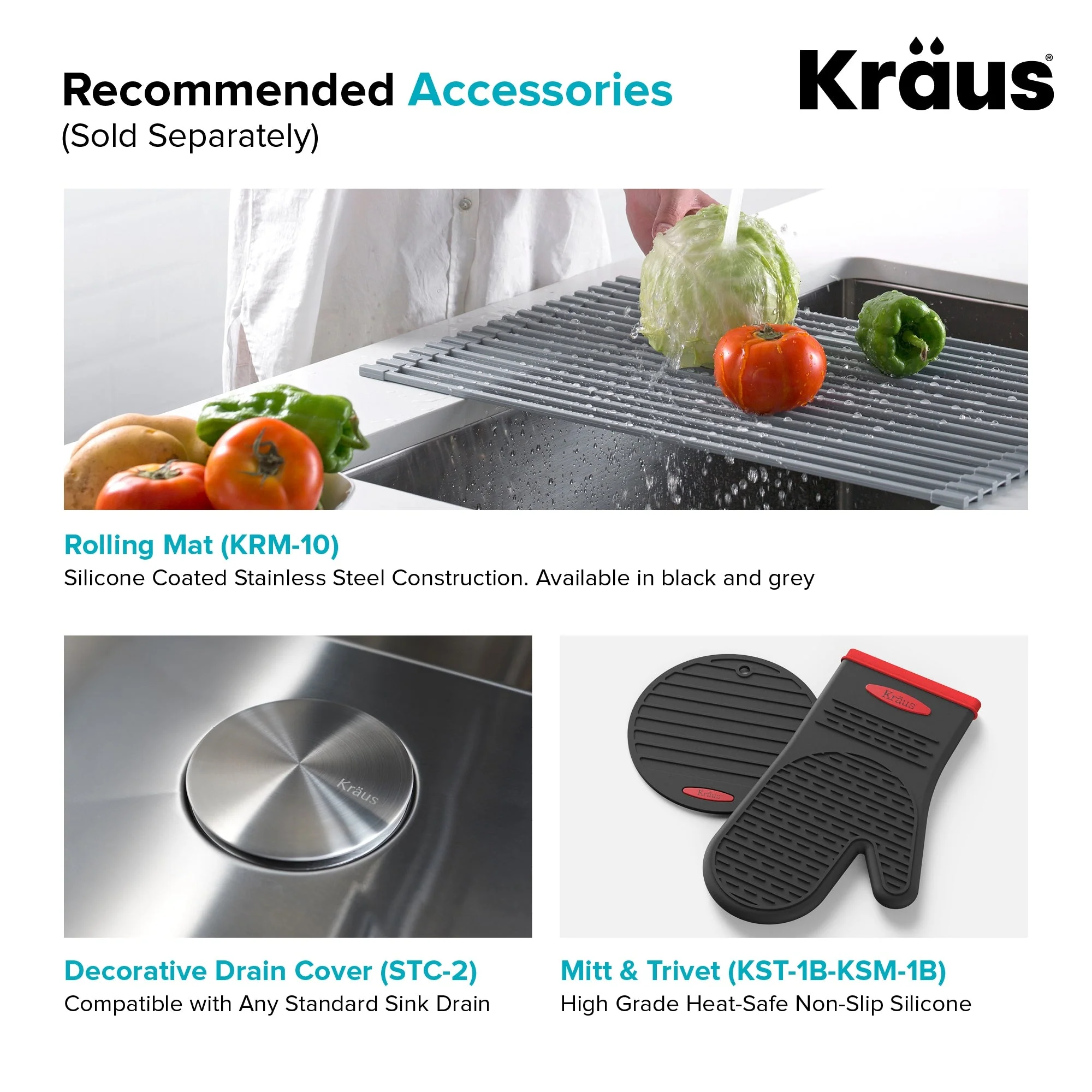 Kraus Stainless Steel Undermount Laundry Sink with Drain and Faucet - Image 9
