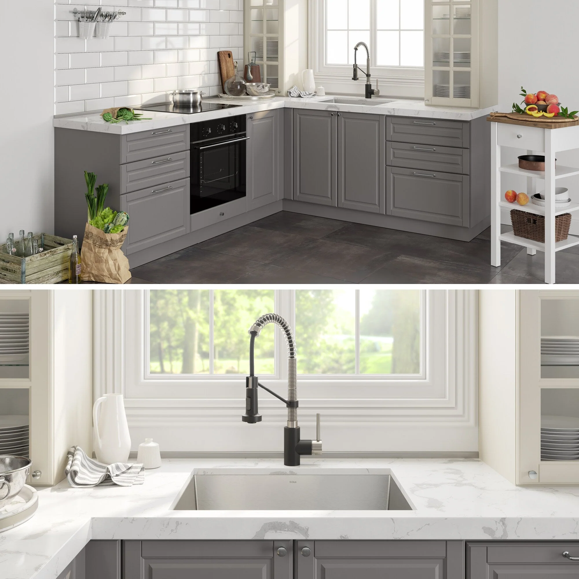 Kraus Stainless Steel Undermount Laundry Sink with Drain and Faucet - Image 13