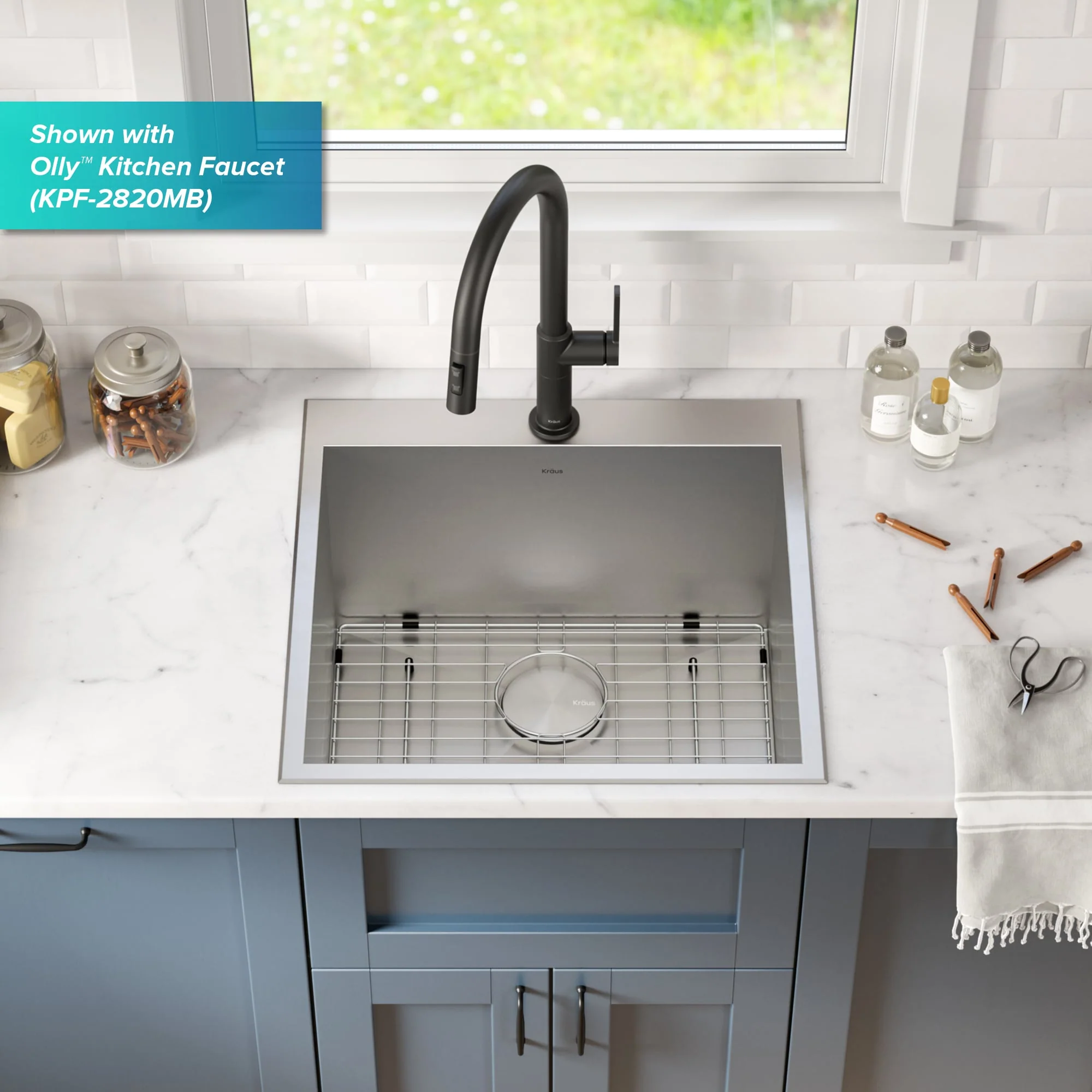 Kraus Standart PRO 22-inch Stainless Steel Drop-In Laundry Sink - Image 7