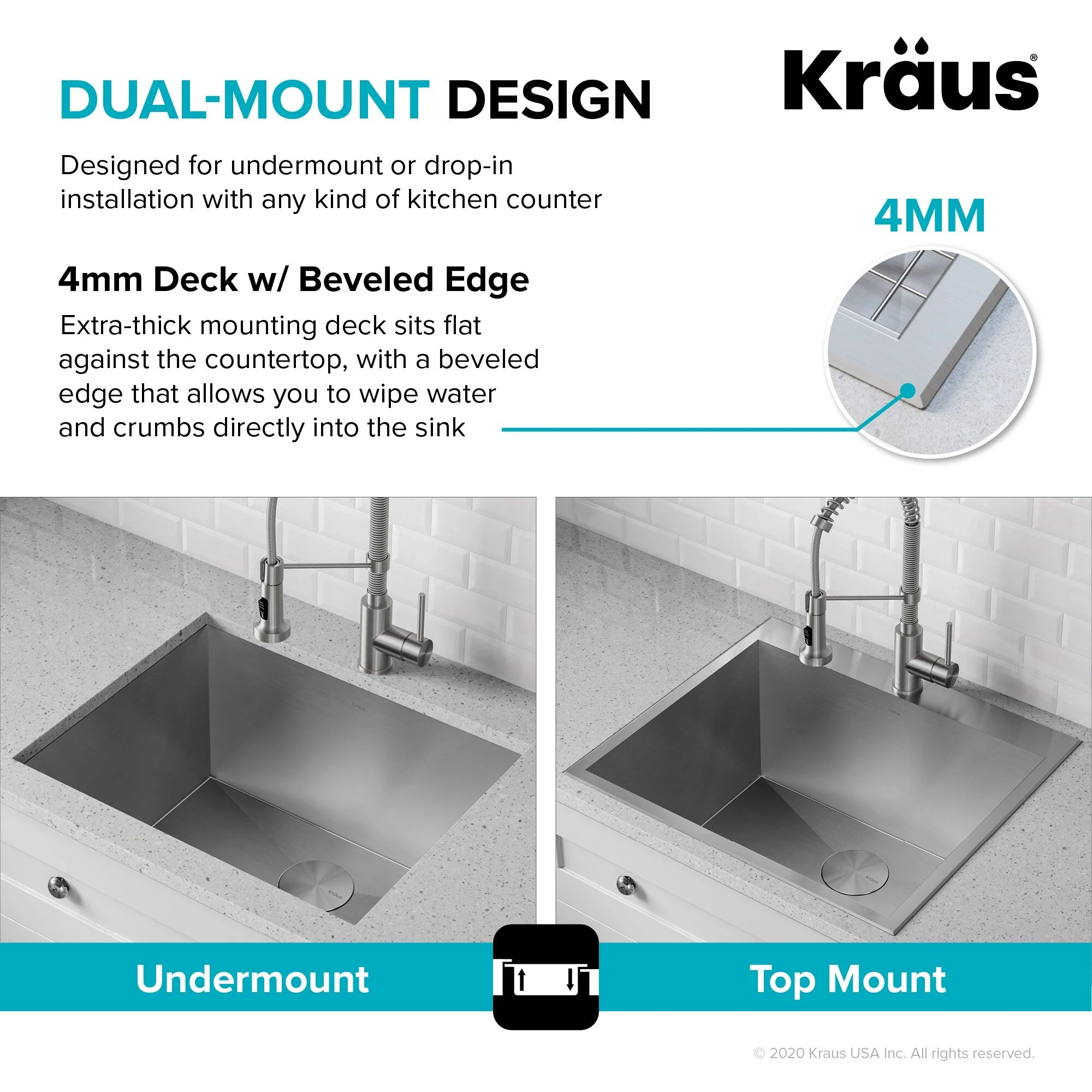 Kraus Standart PRO 22-inch Stainless Steel Drop-In Laundry Sink - Image 9