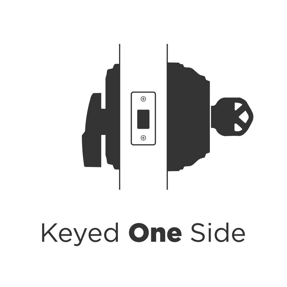 Kwikset Austin Venetian Bronze Single Cylinder Deadbolt and Passage Lever Combo Pack with SmartKey Security - Image 2