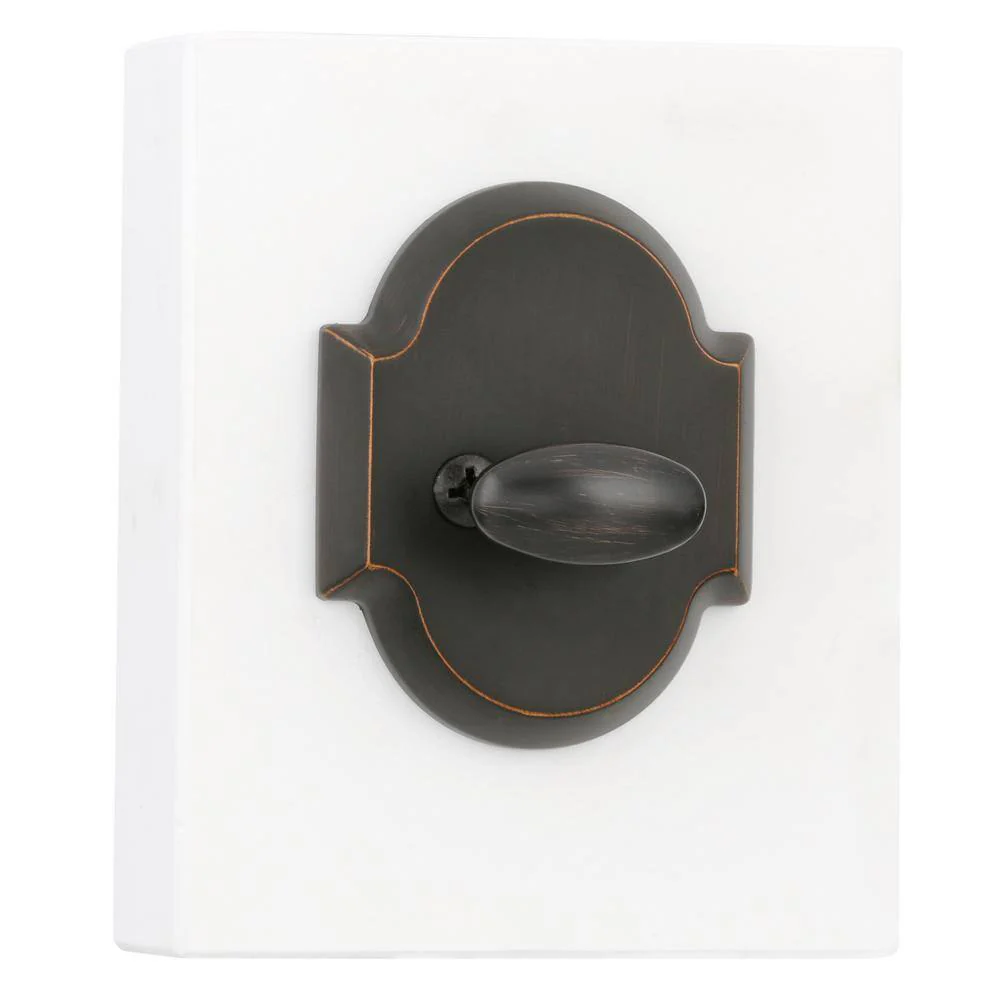 Kwikset Austin Venetian Bronze Single Cylinder Deadbolt and Passage Lever Combo Pack with SmartKey Security - Image 3