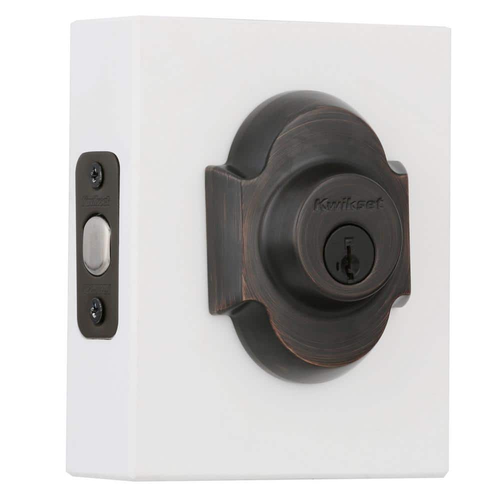 Kwikset Austin Venetian Bronze Single Cylinder Deadbolt featuring SmartKey Security with Microban Antimicrobial Technology - Image 4
