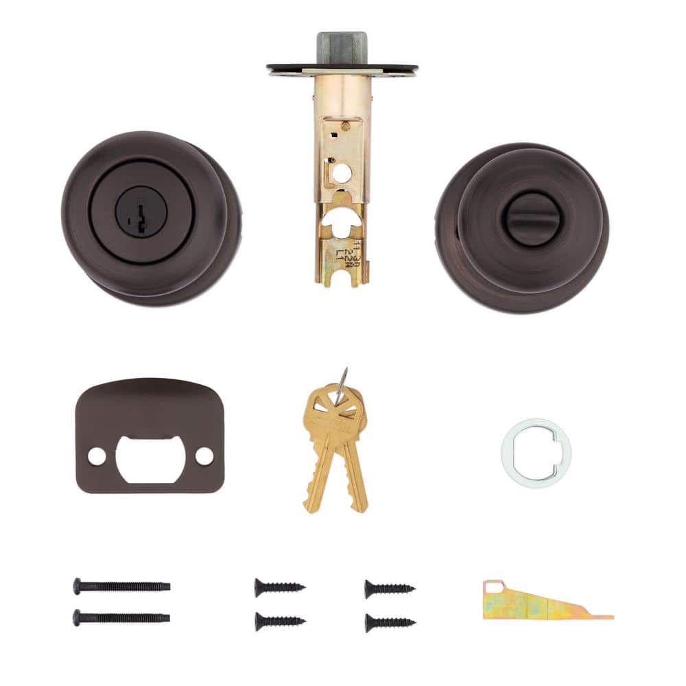 Kwikset Cove Keyed Entry Door Knob, Venetian Bronze, SmartKey Security - Image 5