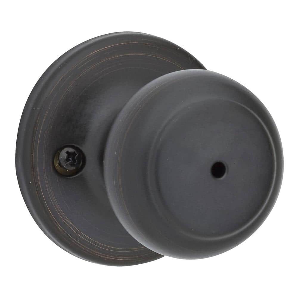 Kwikset Cove Venetian Bronze Privacy Bed/Bath Door Knob with Lock